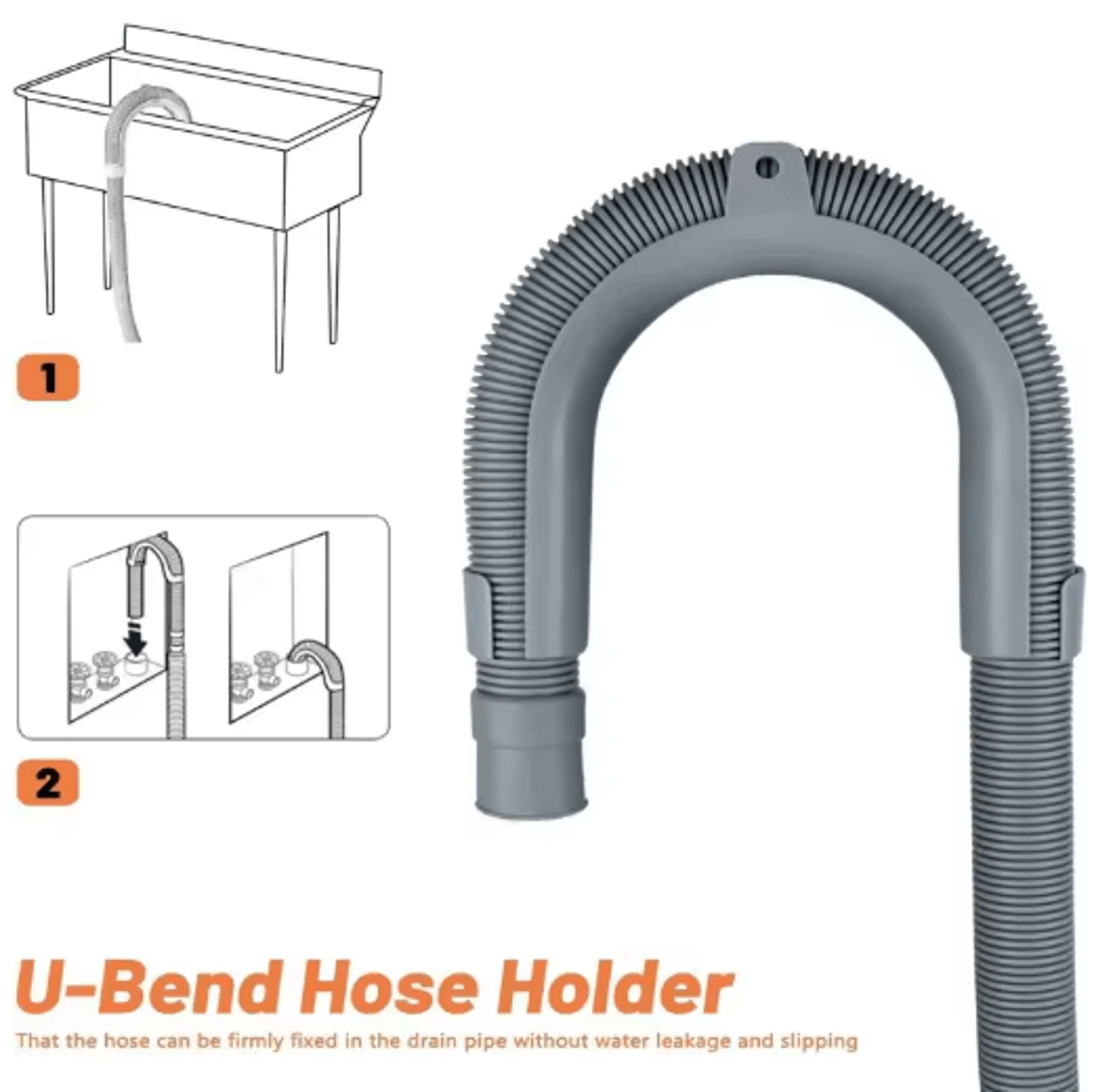 UShape Washing Machine Drain Hose Holder  UniversalStyle Guide Bracket 0