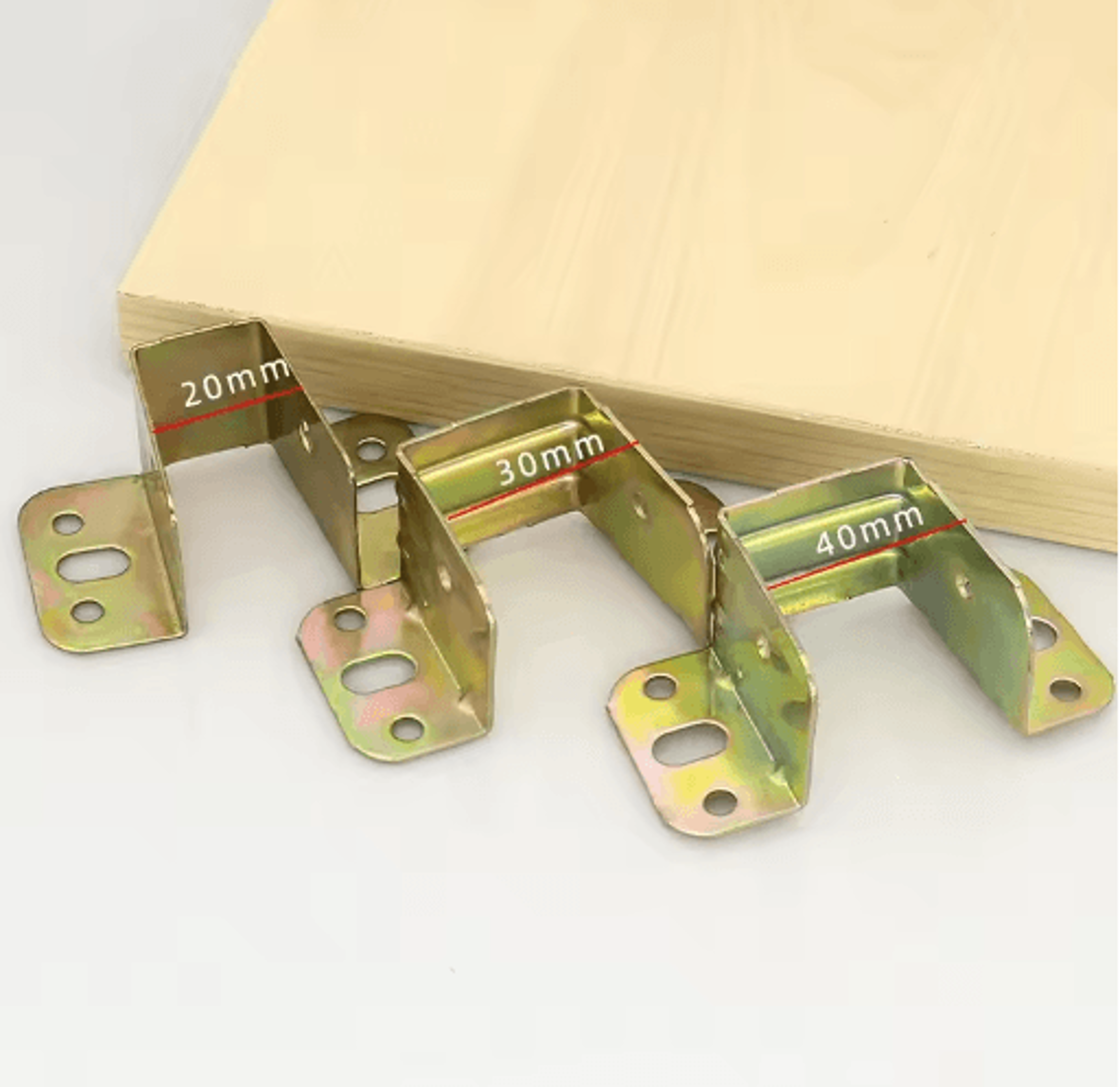 2PCS UShaped Metal Bed Frame Brackets  Rail Fixing Connectors 10