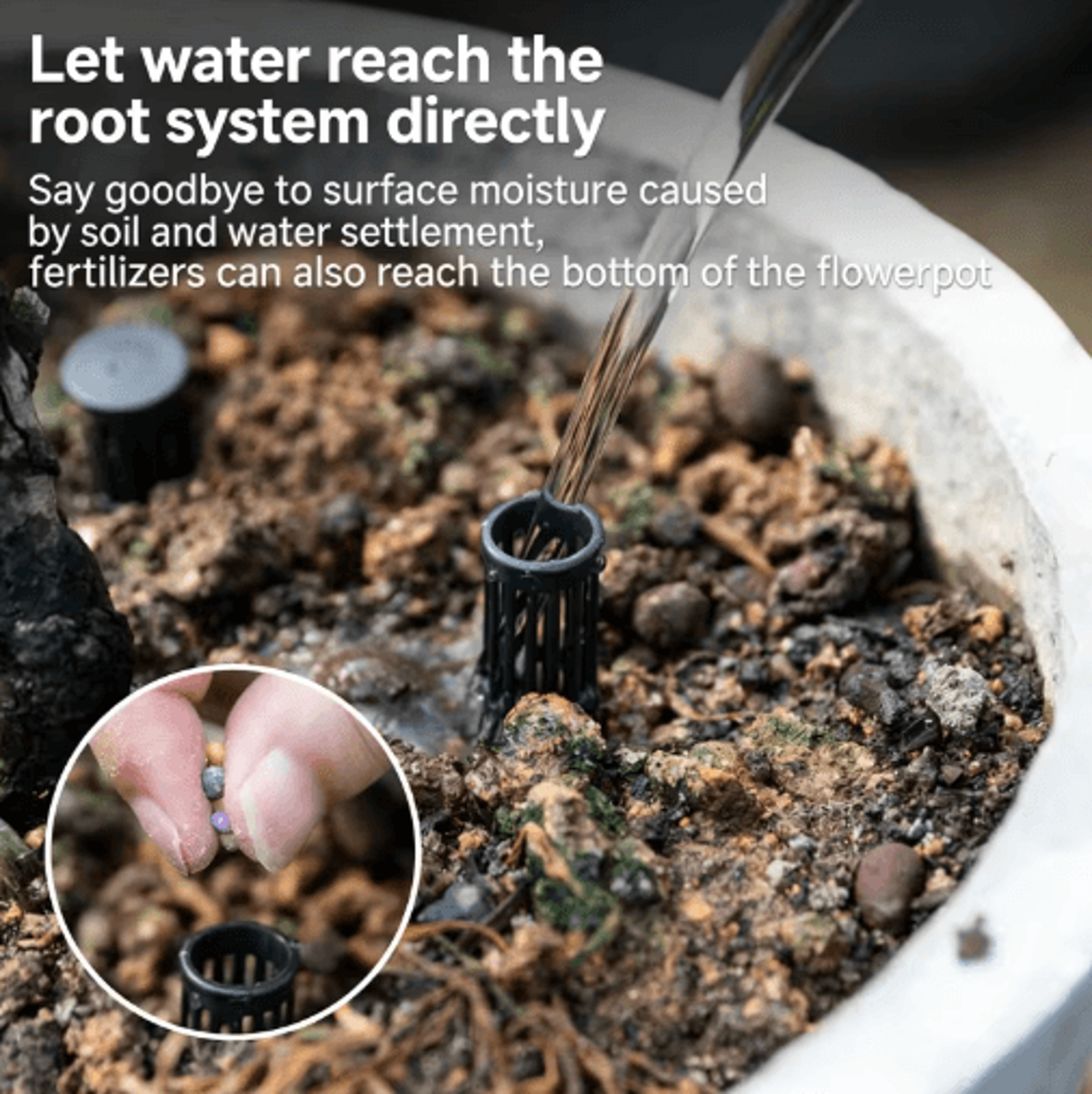1020PCS Plant Aeration Tubes  Pot Root Ventilation  Watering Helpers 7