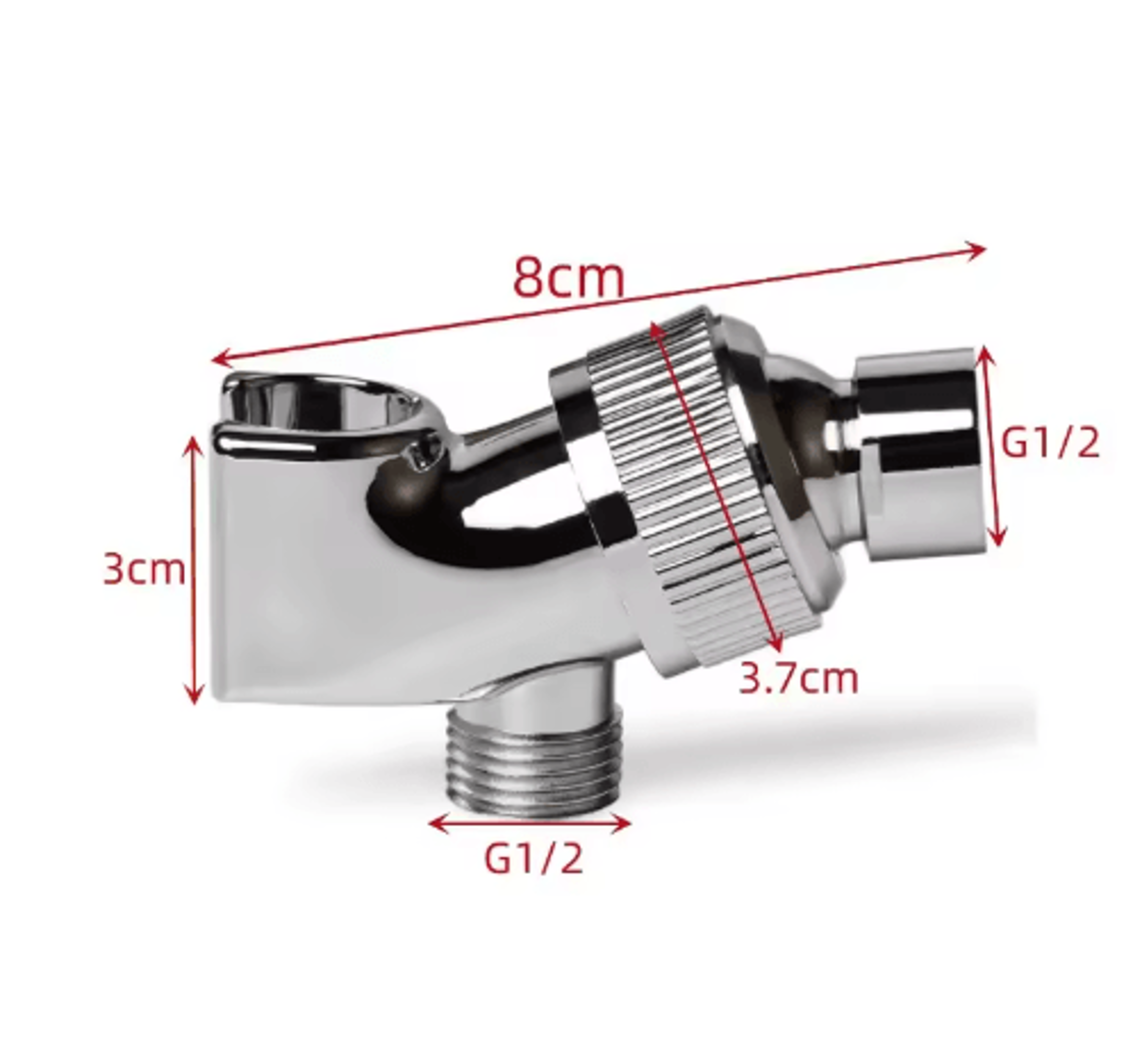 G12 3Way Shower Diverter  Adjustable Tee Connector  Adapter 6