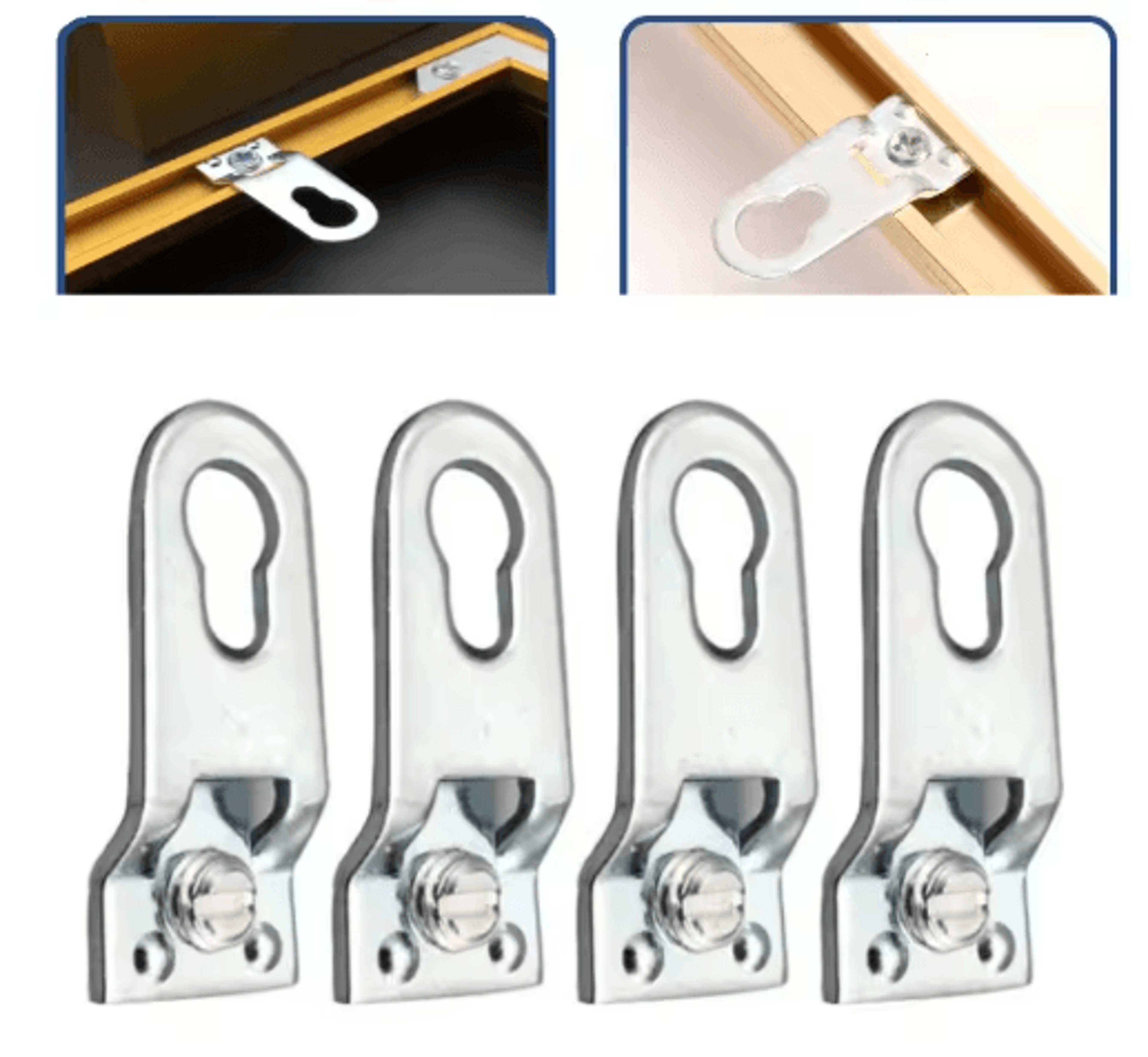 10-piece metal keyhole picture hangers – frame & cabinet mounting fasteners