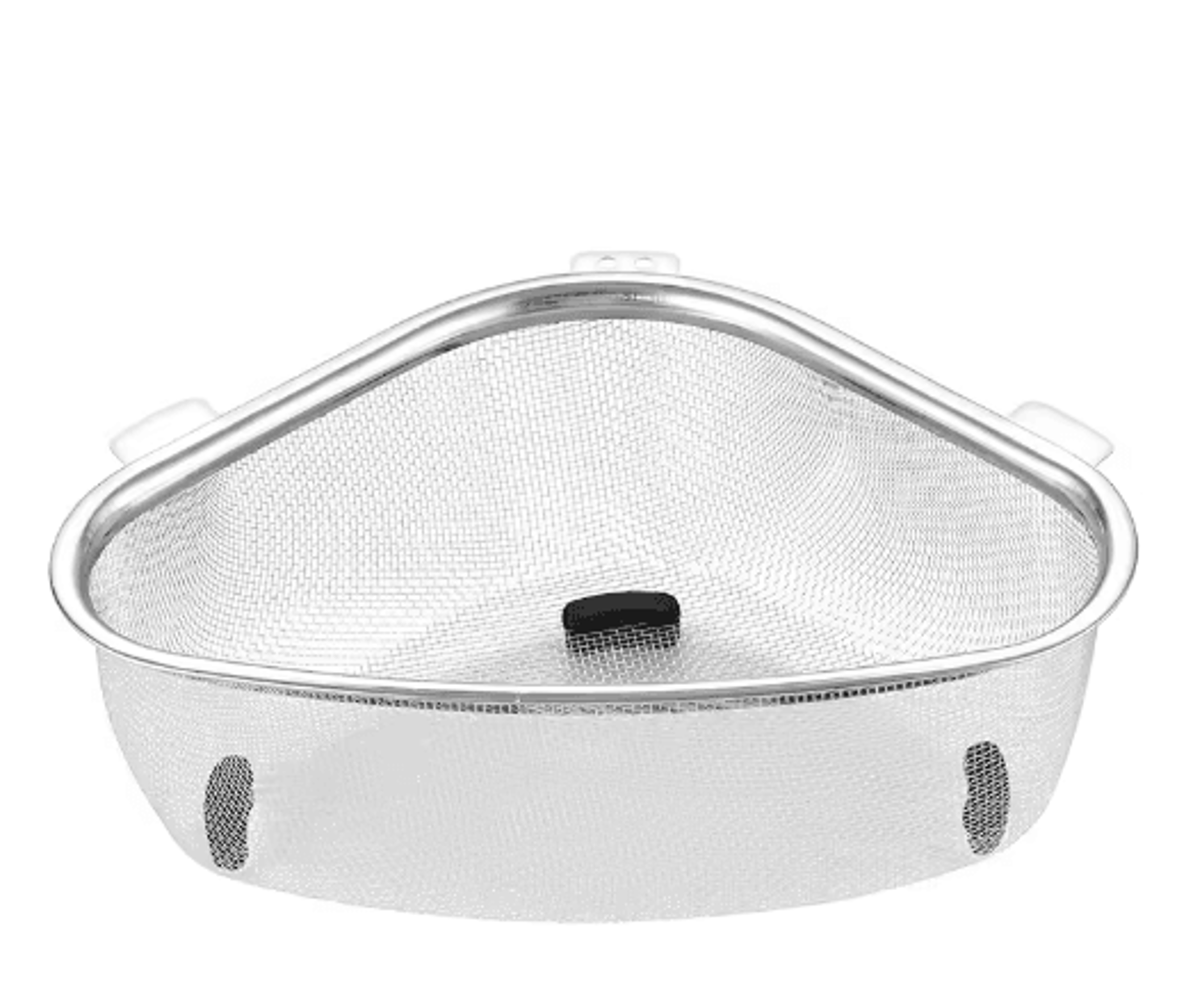 stainless steel triangle sink drain basket – food strainer & storage rack