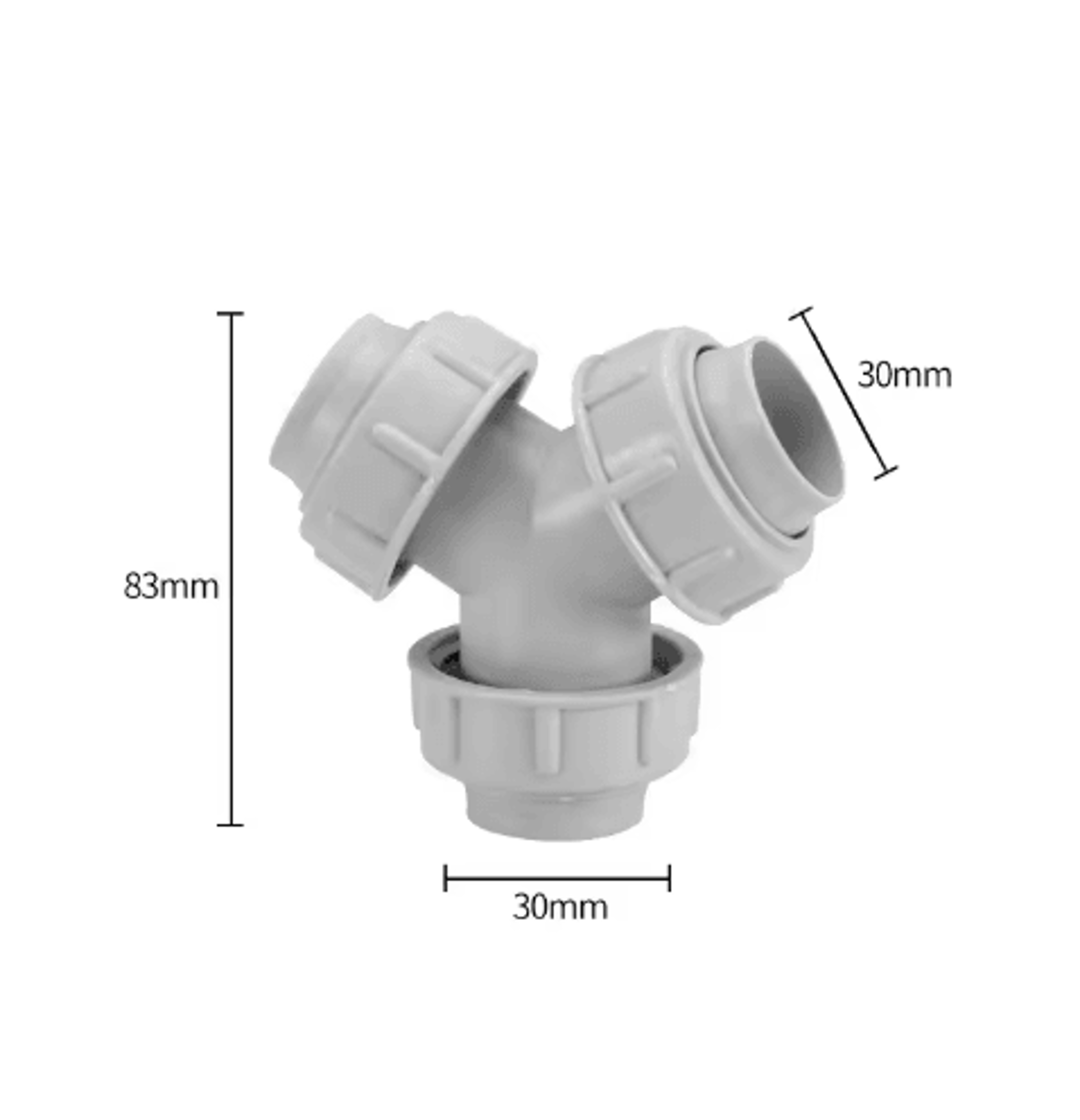 YShaped Sink Drain Pipe Adapter  Basin Sewer Branch Connector 4