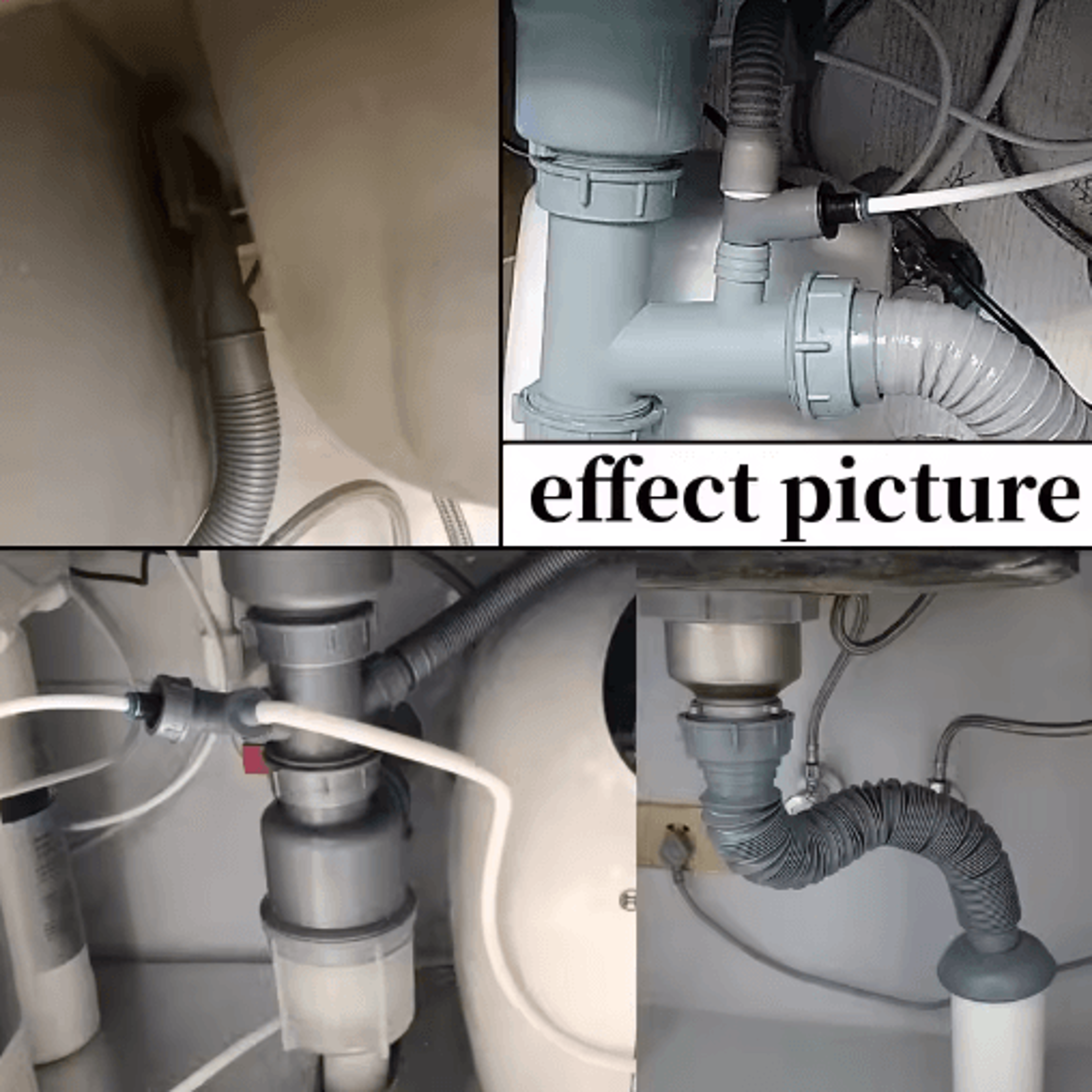 YShaped Sink Drain Pipe Adapter  Basin Sewer Branch Connector 14