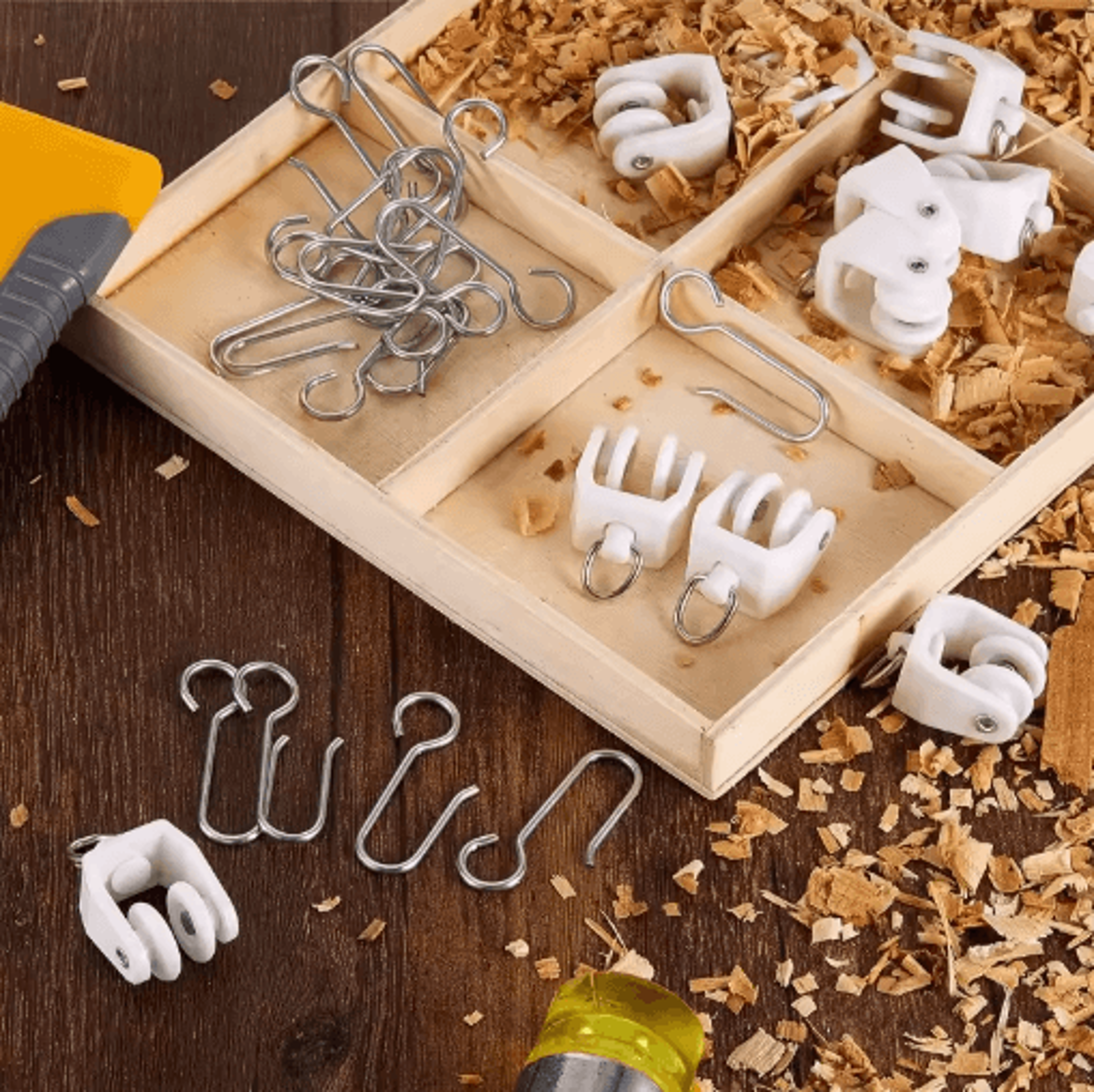 50PCS SShaped Curtain Track Hooks  Gliders  Ceiling Track Hangers 3