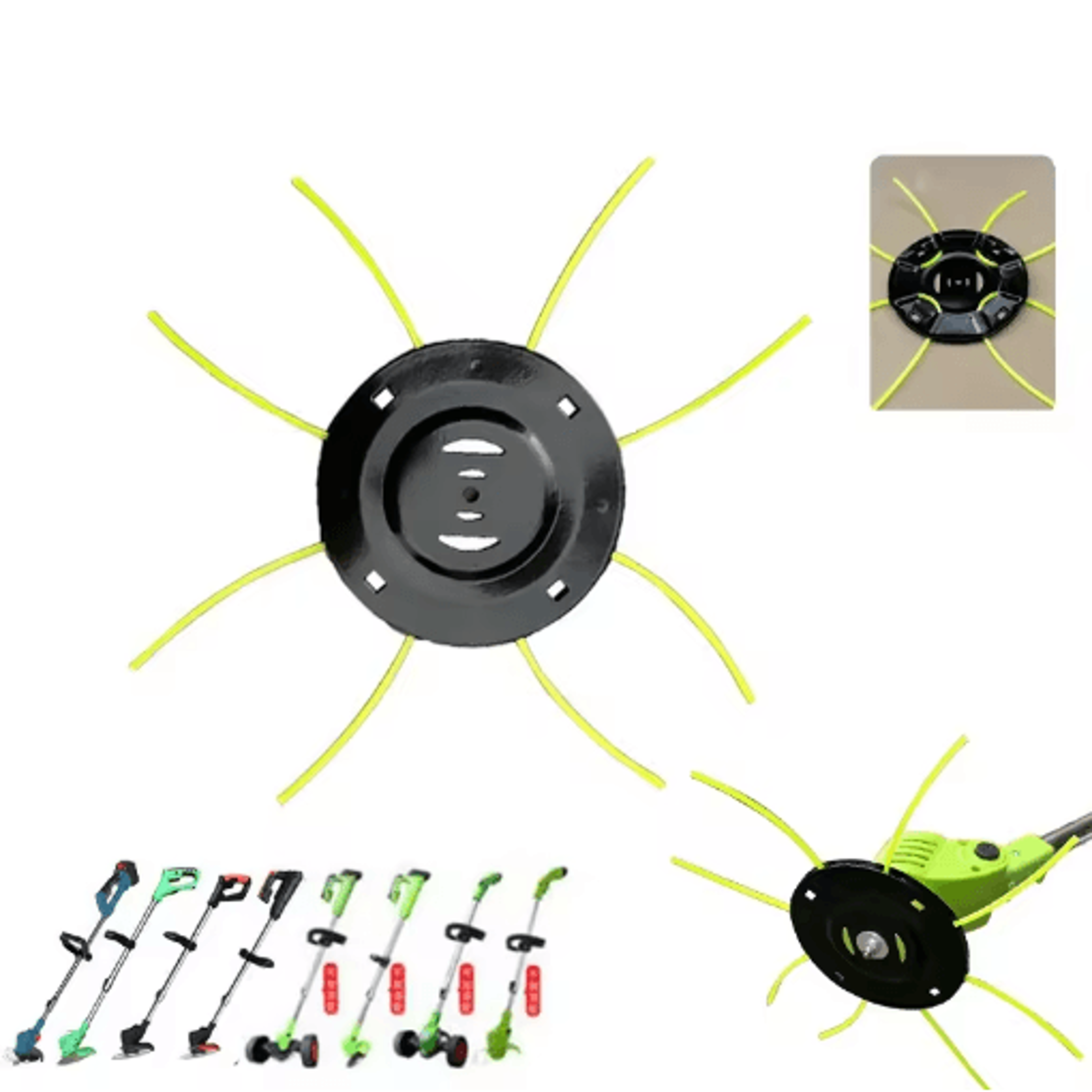 steel 4-line grass trimmer head – brushcutter replacement weed cutting head