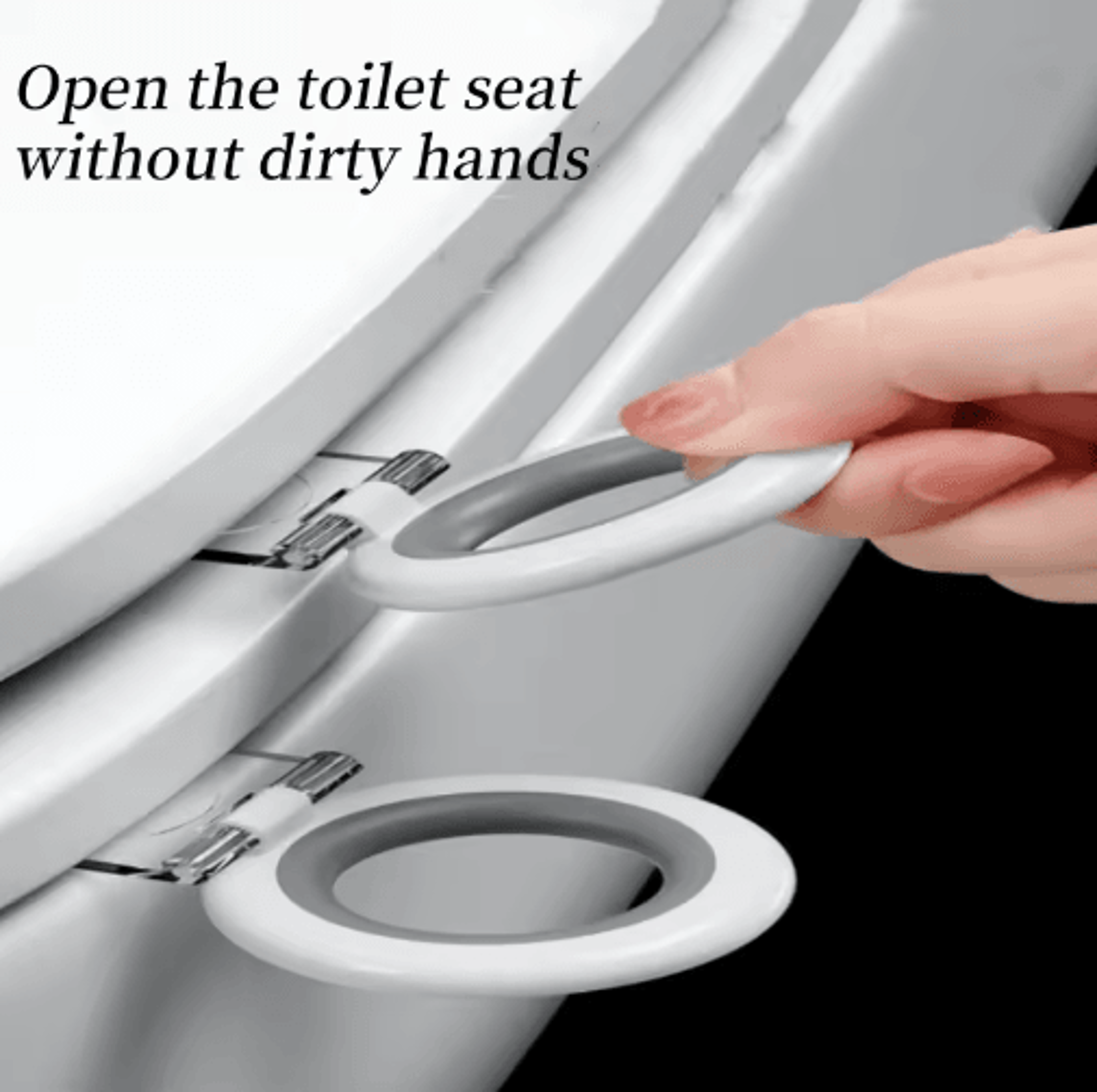 Toilet Lid Lifter Handle  NoTouch Ring Seat Lifting Accessory 4
