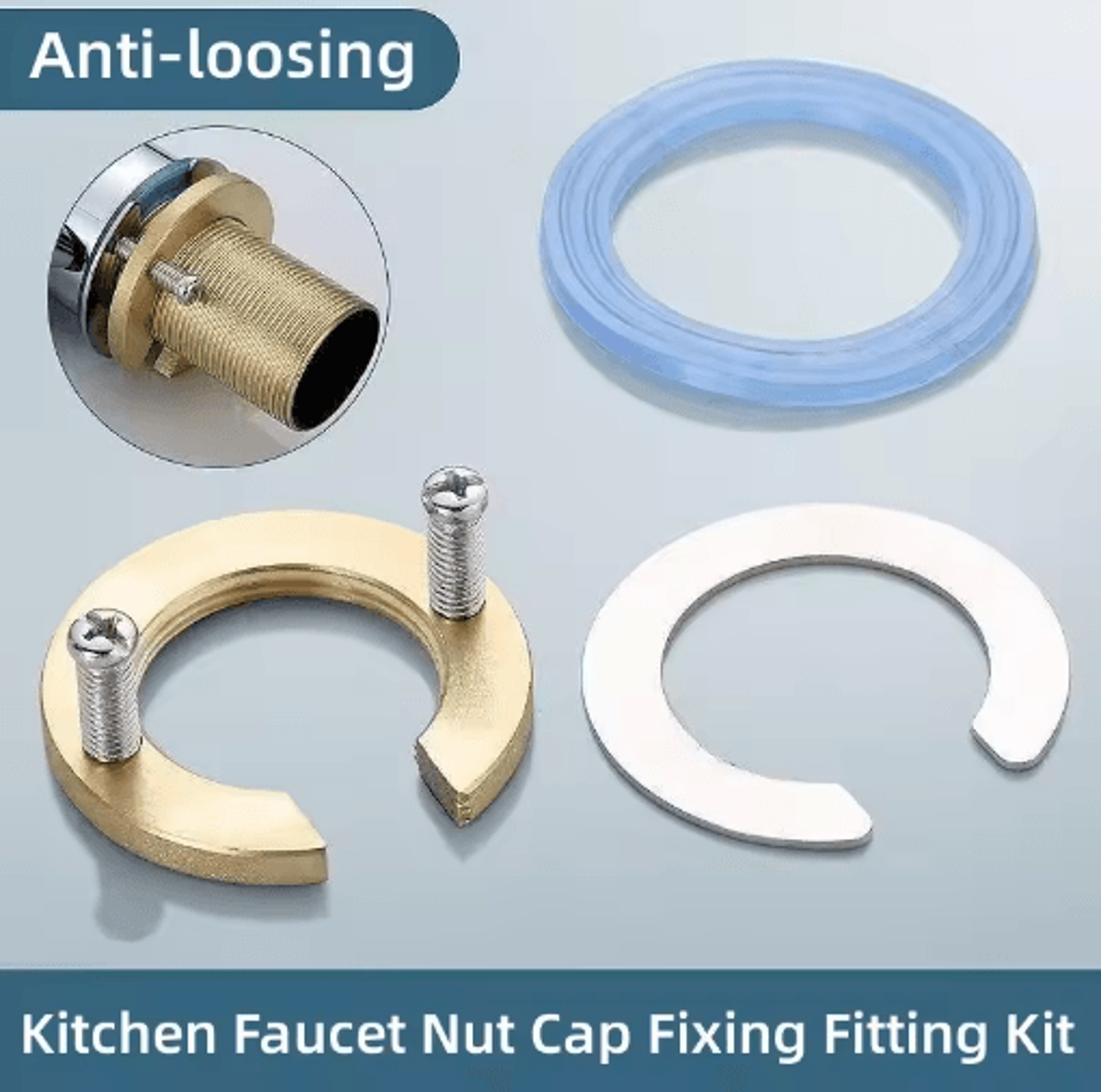 CType Faucet Fixing Nut  Tap Fastening Washer  Circlip Kit 0