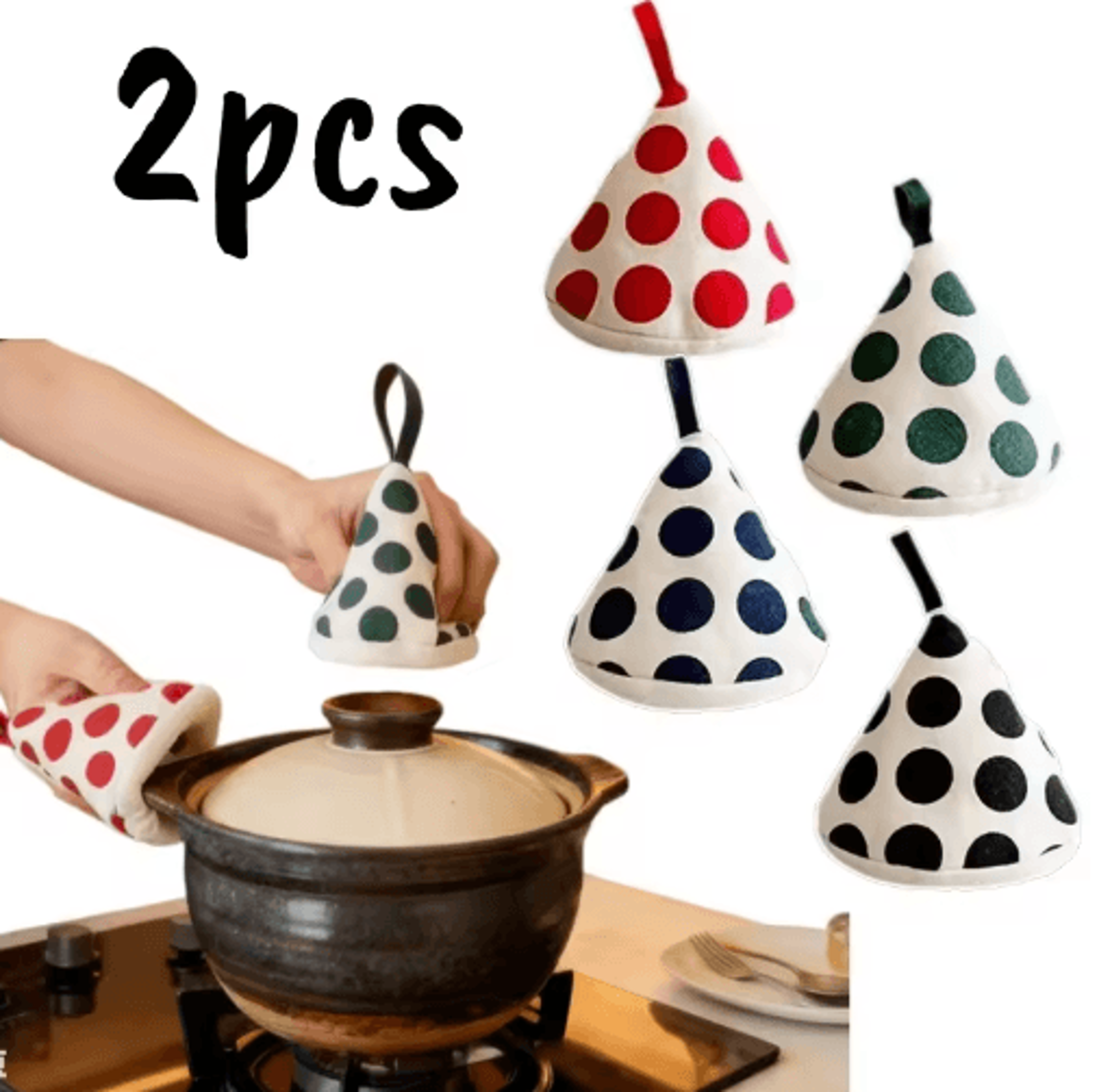 Triangle HeatResistant Pot Handle Covers  Cookware Lid  Pan Holders 0
