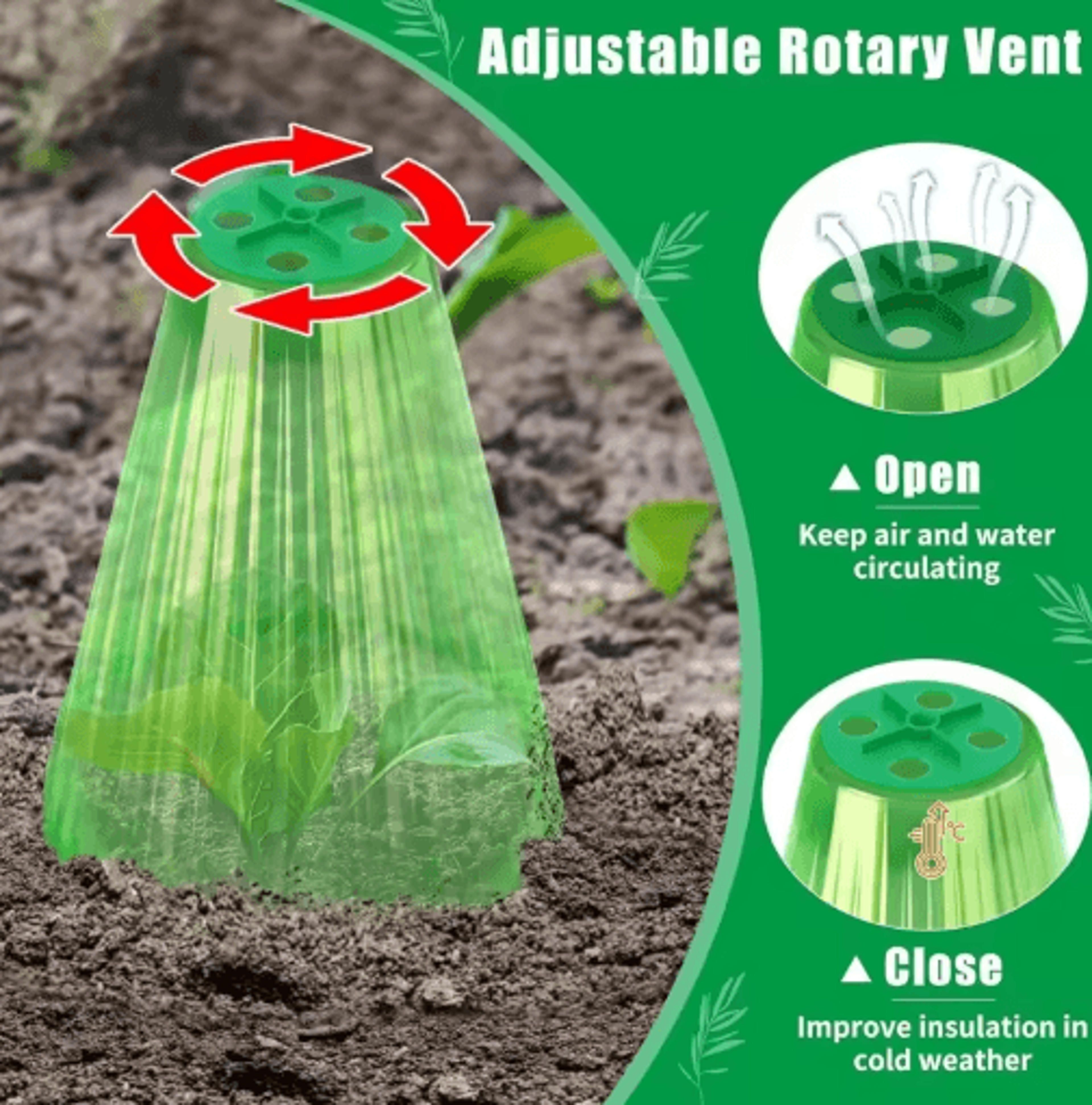 510PCS Plant Protective Covers  Seedling  Vegetable Snail Collars 5
