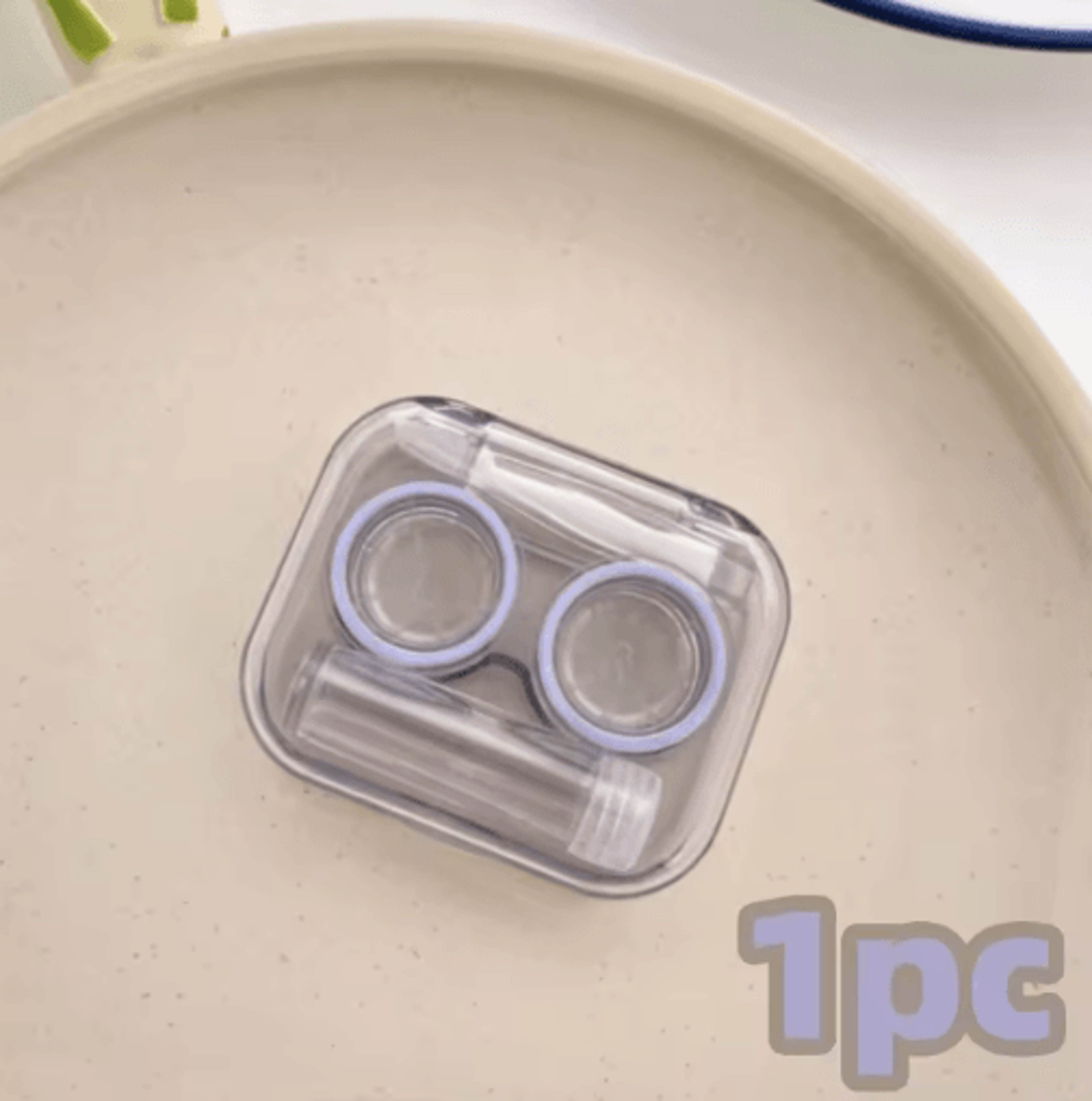 Transparent Contact Lens Case  Portable Travel Storage Kit With Tools 4