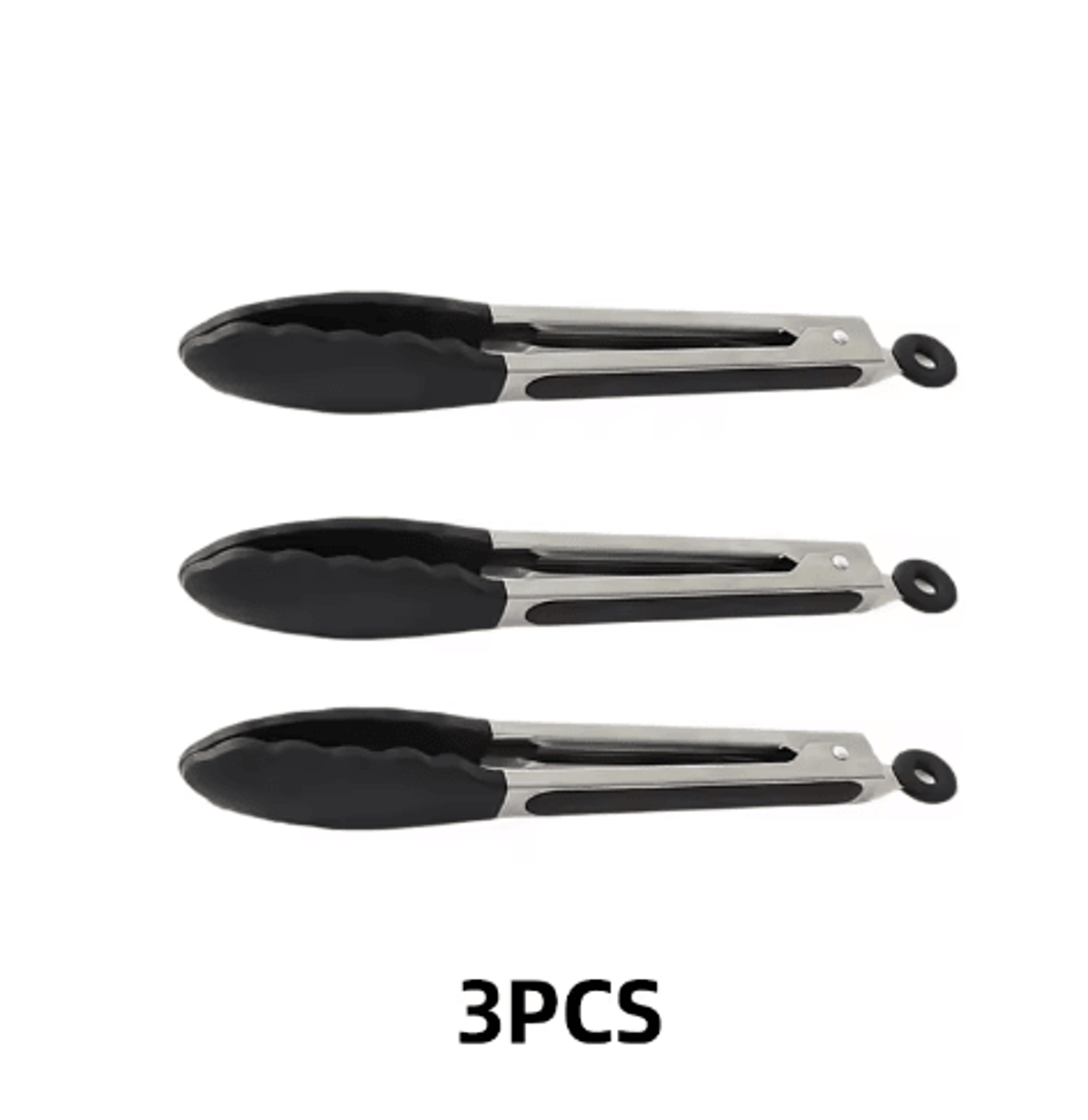 9Inch Stainless Steel Cooking Tongs  NonSlip Silicone Tip Kitchen Tongs 9