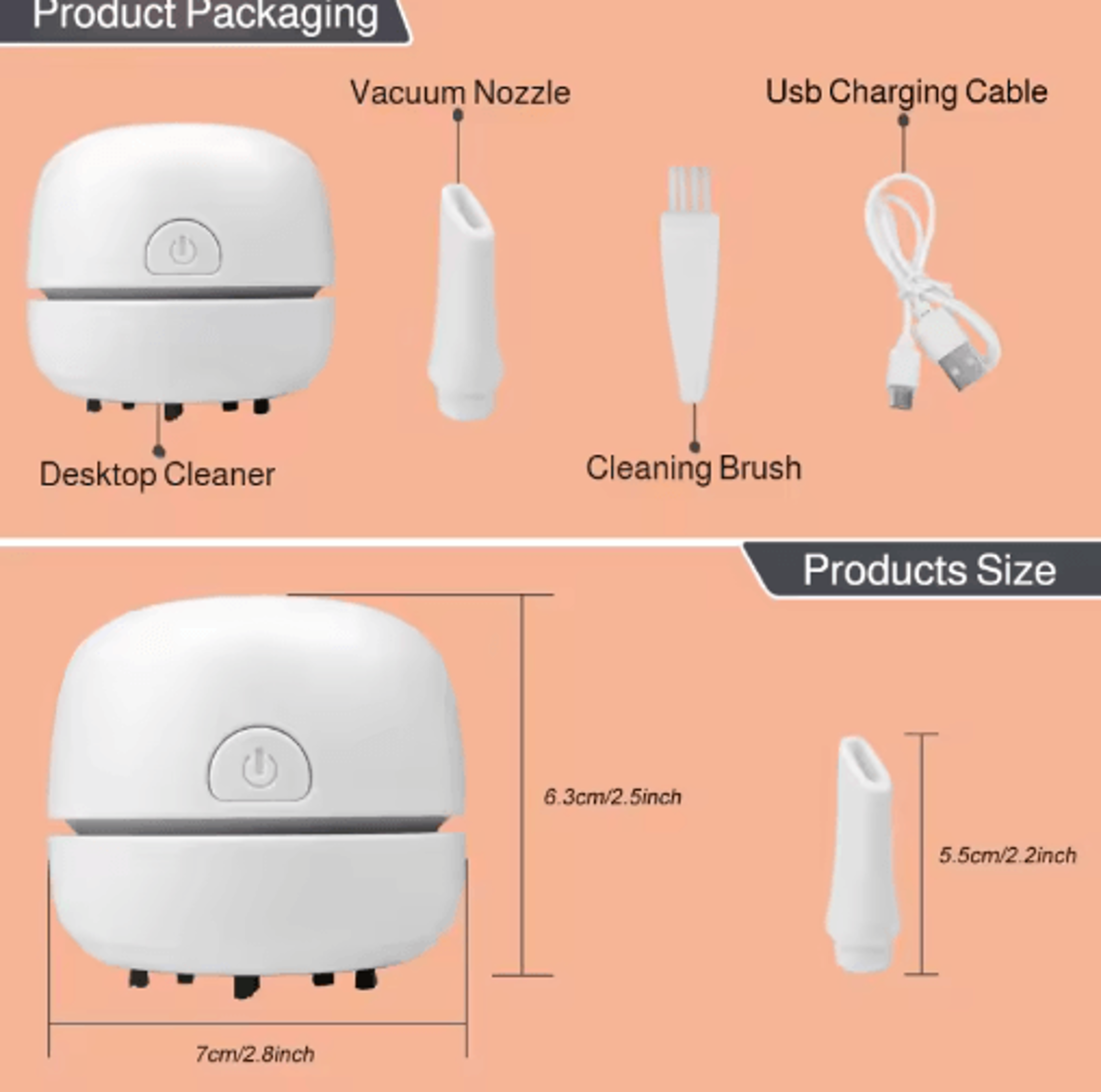 Mini Desktop Vacuum Cleaner  Portable Keyboard  Desk Crumb Cleaner 5