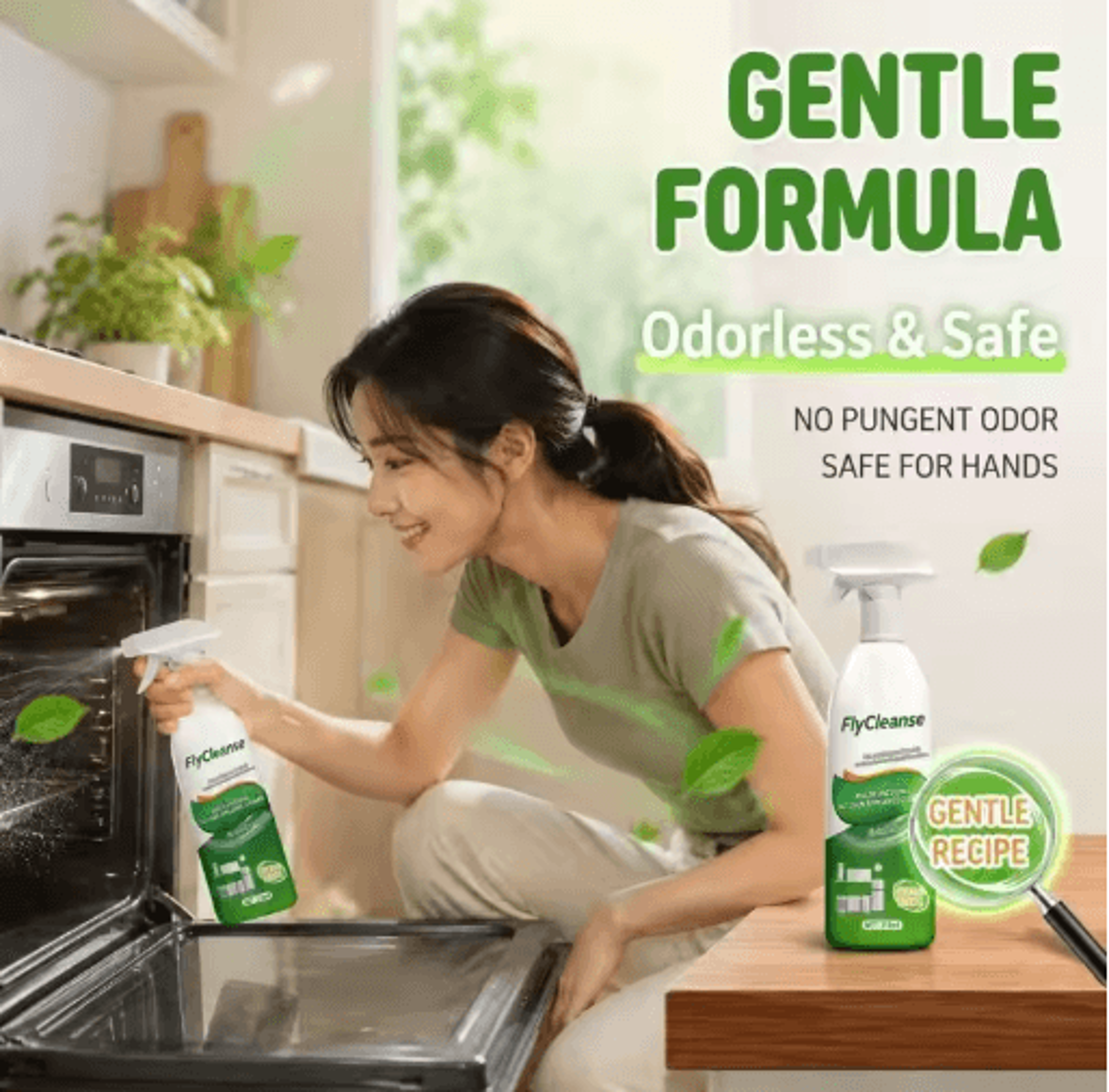 NoRinse Kitchen Appliance Cleaner  Stain  Odor Cleaning Spray 6
