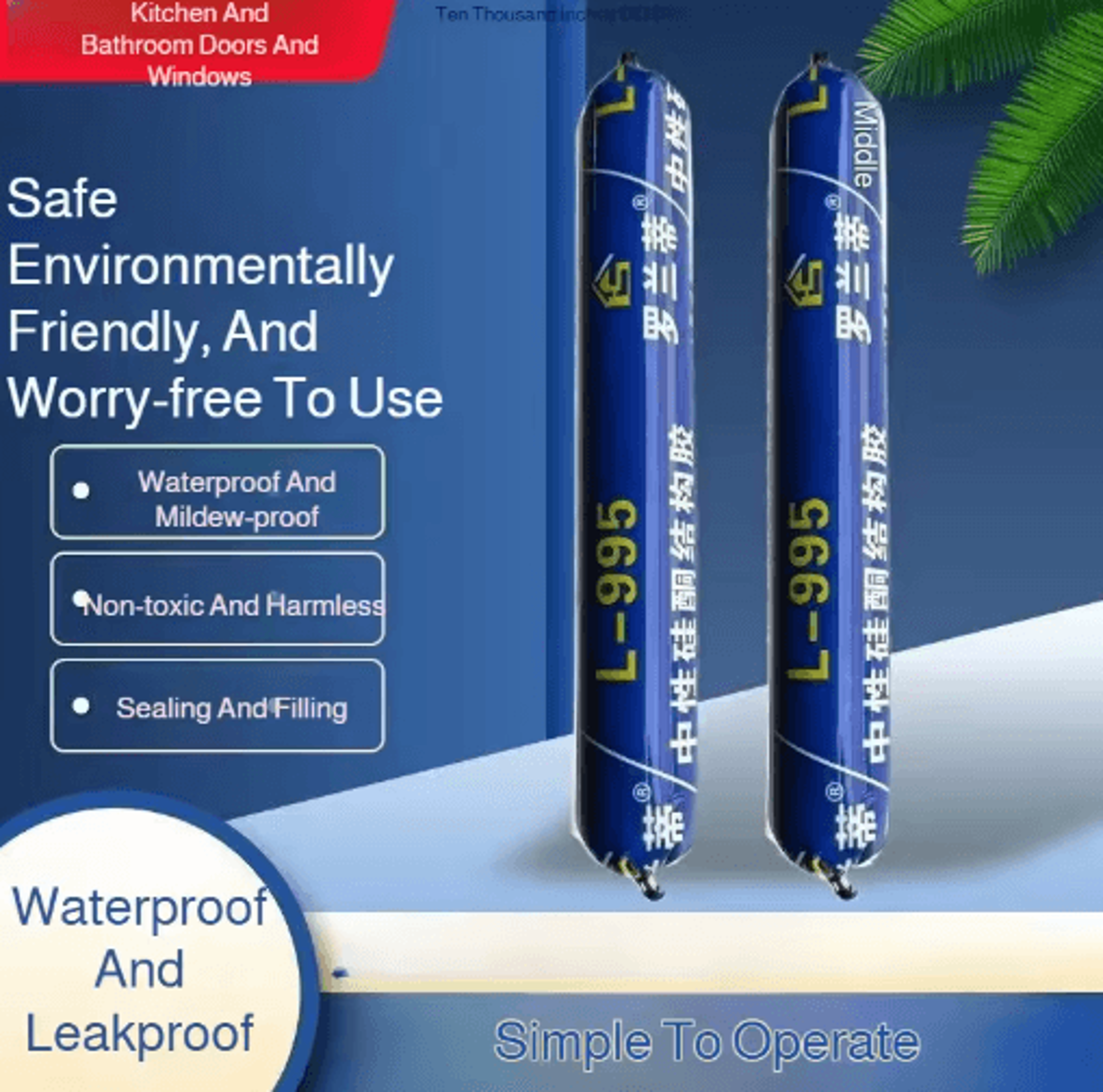high-viscosity waterproof sealant – weatherproof door & window adhesive