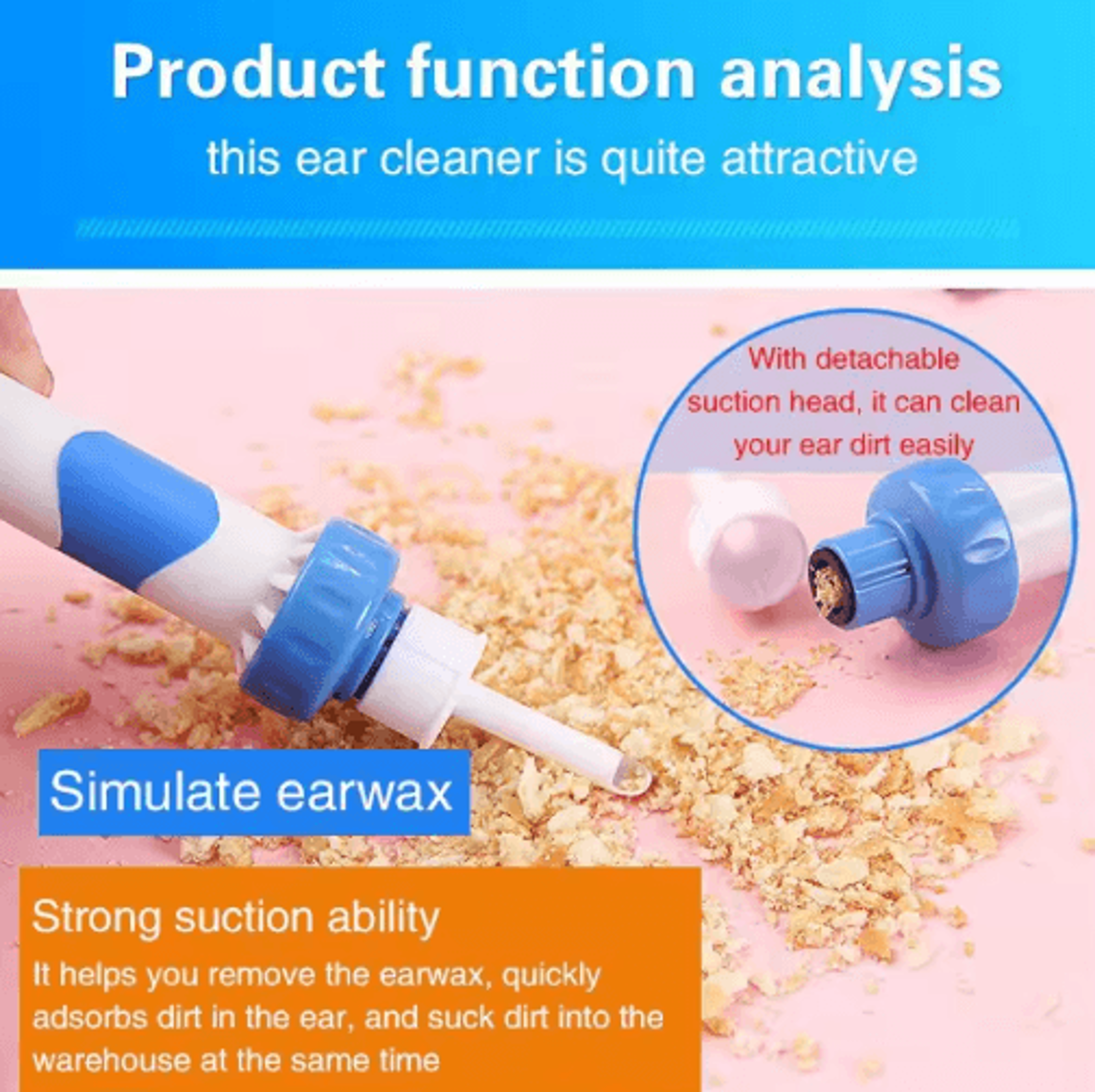 Portable Electric Ear Cleaner  SoftHead Automatic Ear Care Tool 5