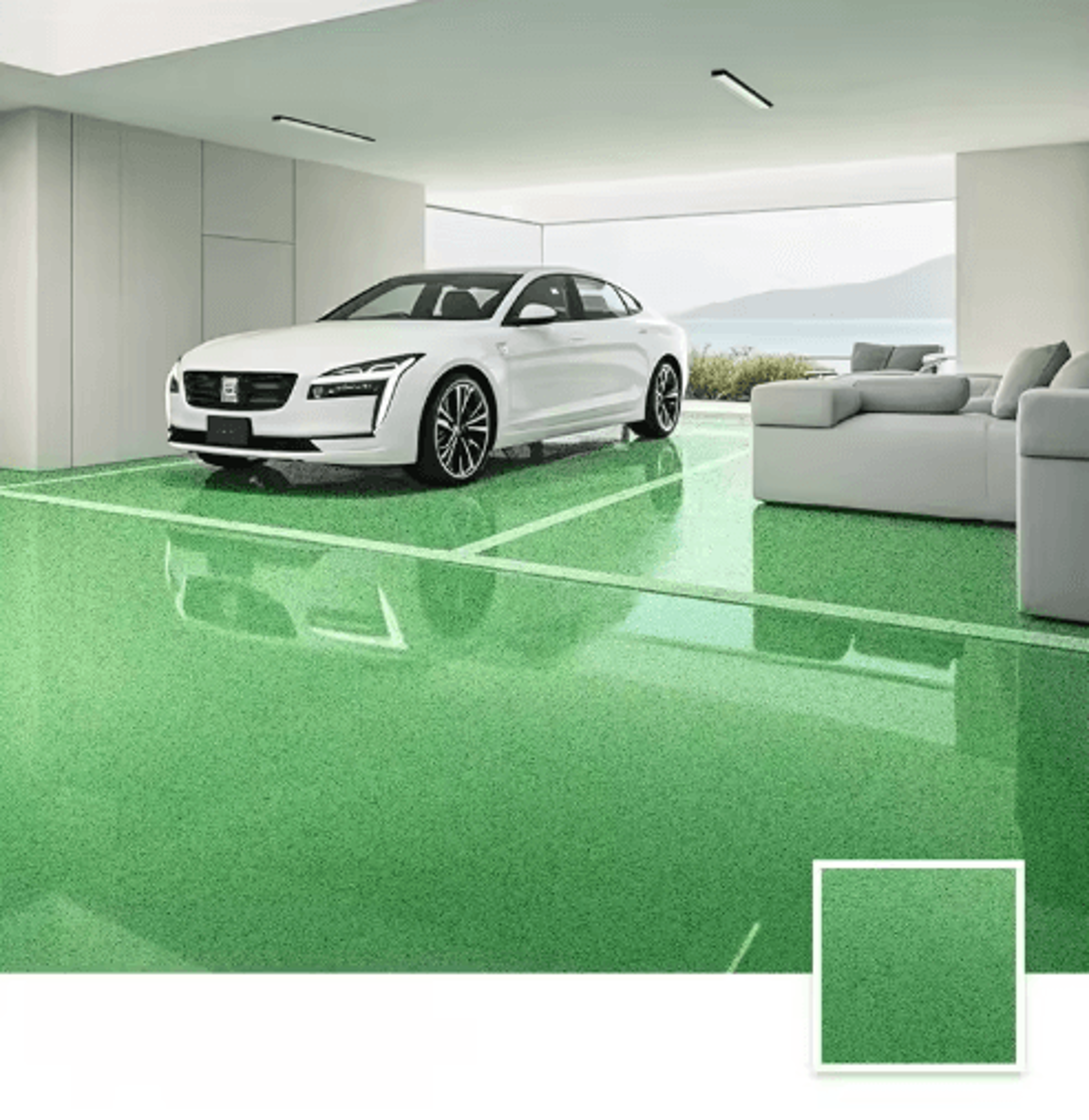 500g SelfLeveling Epoxy Floor Paint  Marble Effect Waterproof Coating 4