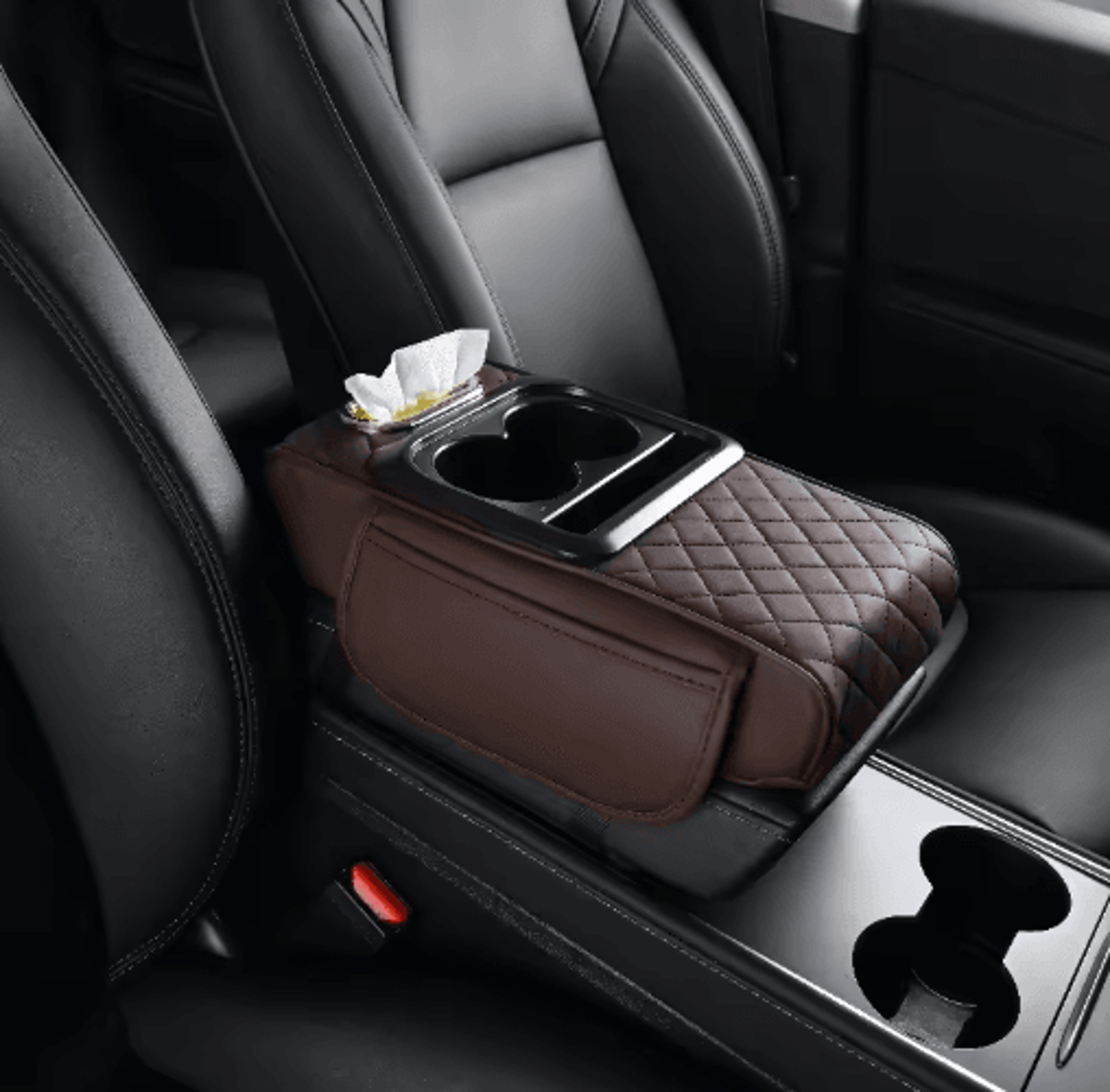 5in1 Car Armrest Cushion With Cup Holder And Storage Organizer 3