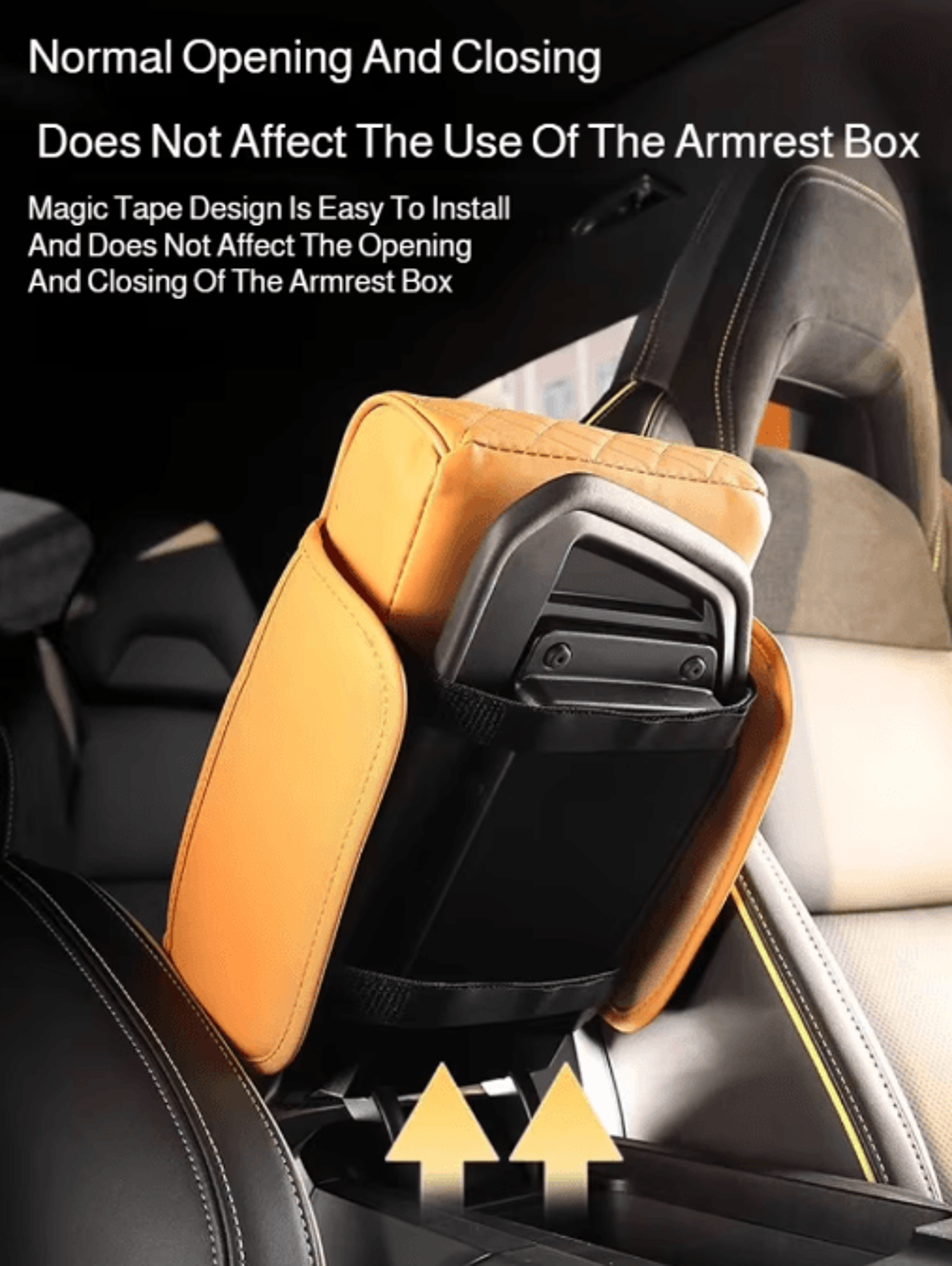 5in1 Car Armrest Cushion With Cup Holder And Storage Organizer 10