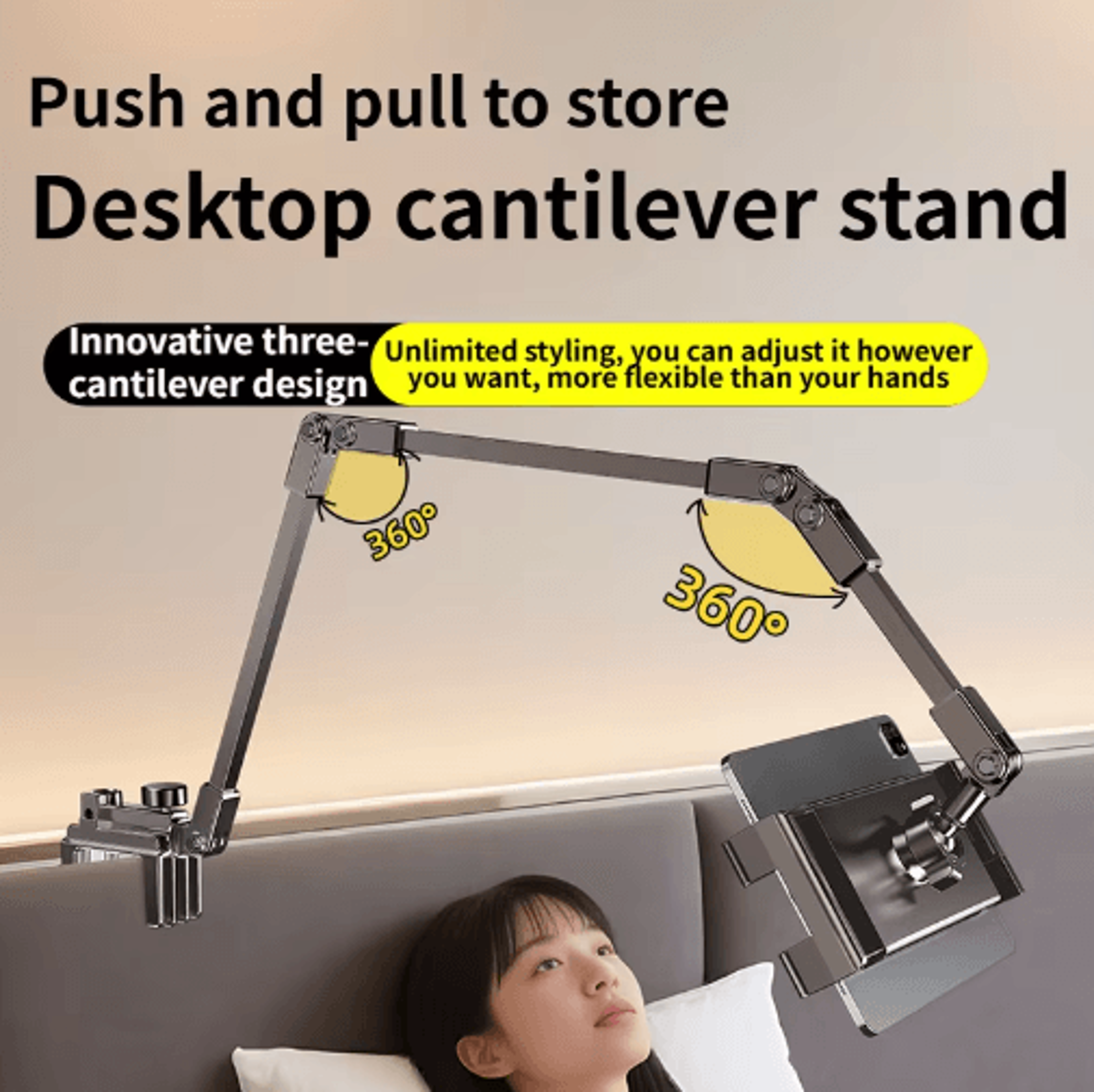 Foldable 360 Adjustable Phone And Tablet Holder Stand 7