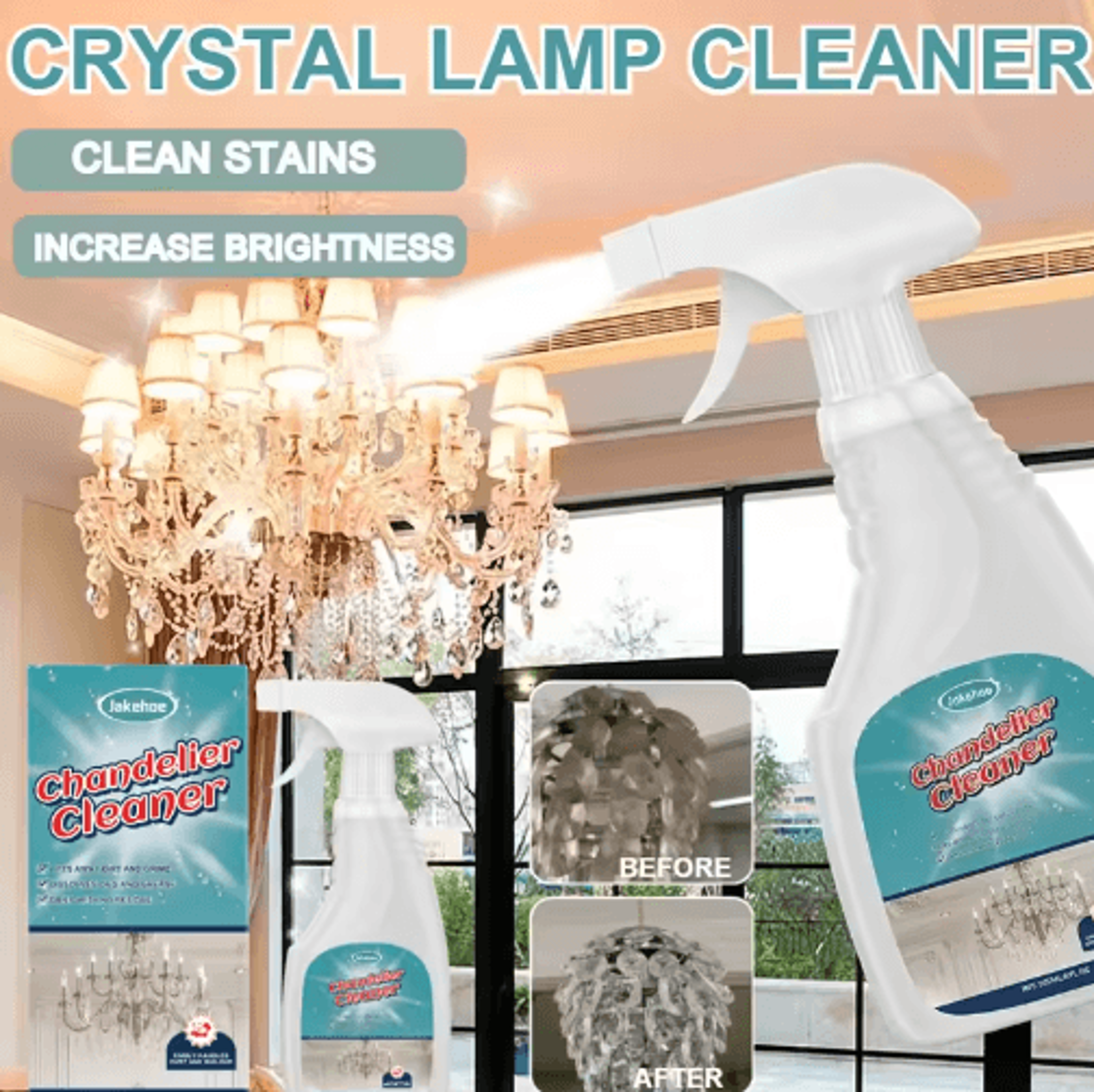 crystal chandelier cleaner spray for glass and ceiling light fixtures