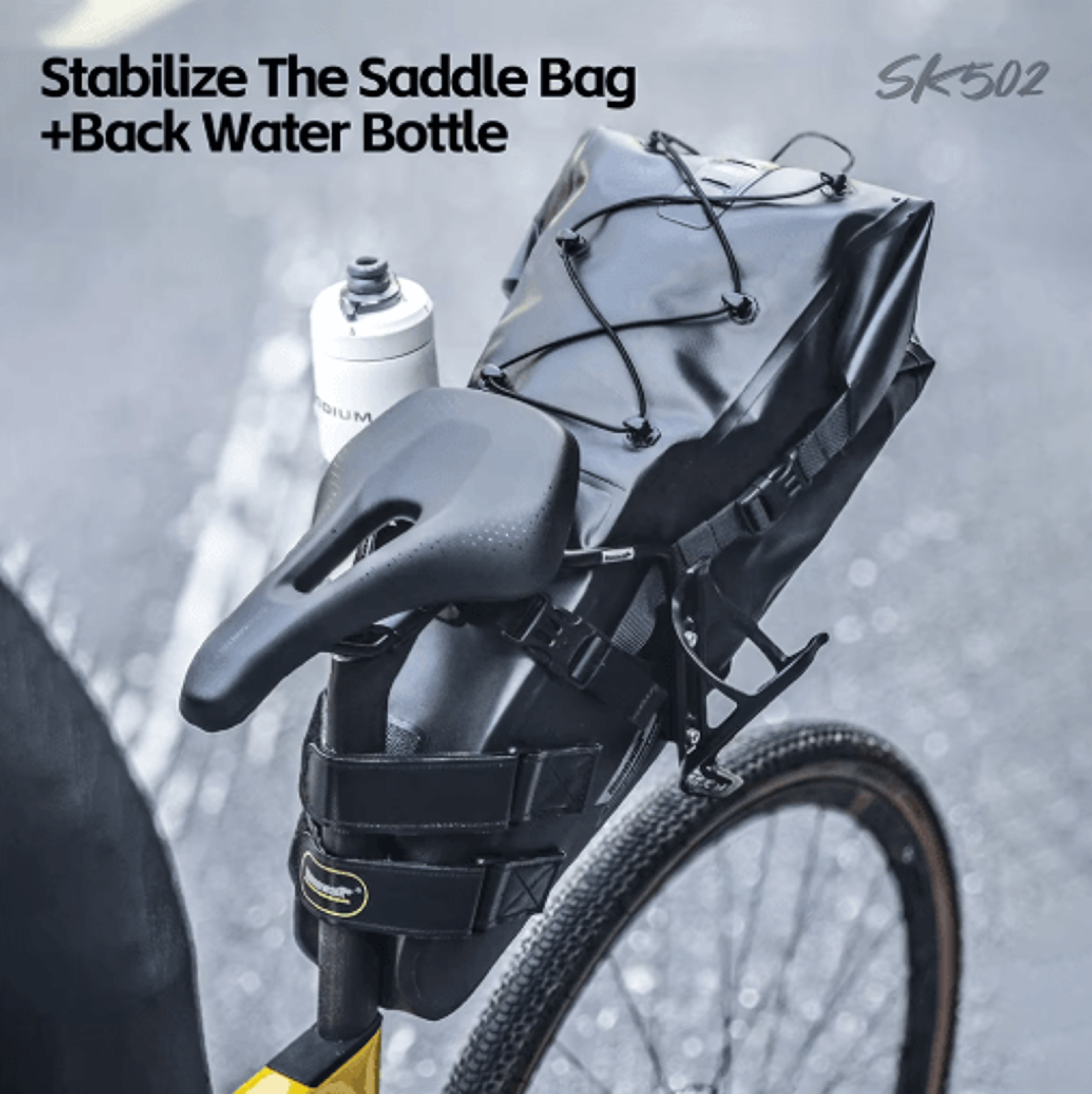 Bike Saddle Bag Stabilizer Bracket With Extended Rear Support 2