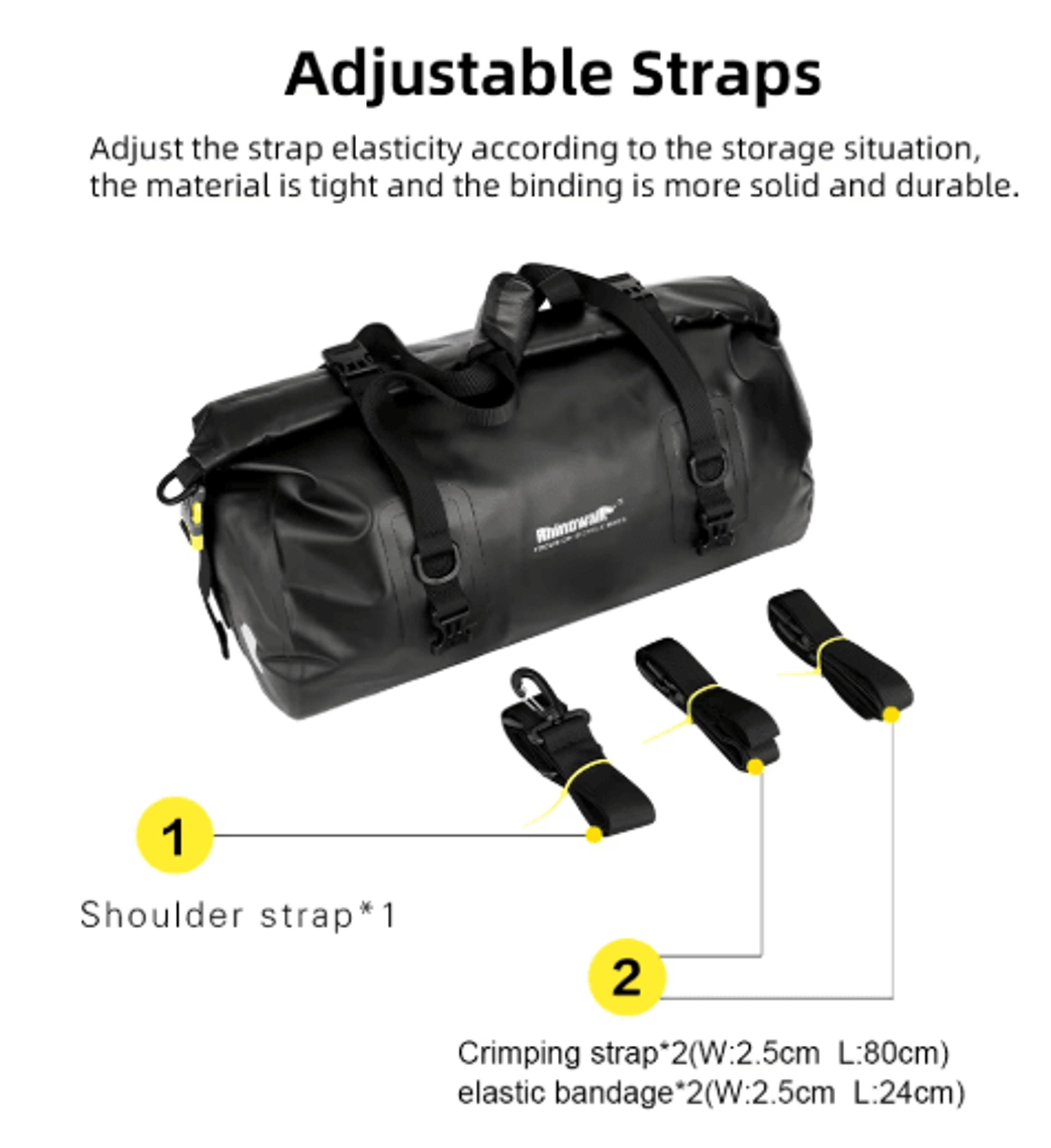 20L Waterproof Motorcycle Pannier Bag  Adventure Side Case  Rear Seat Luggage 4