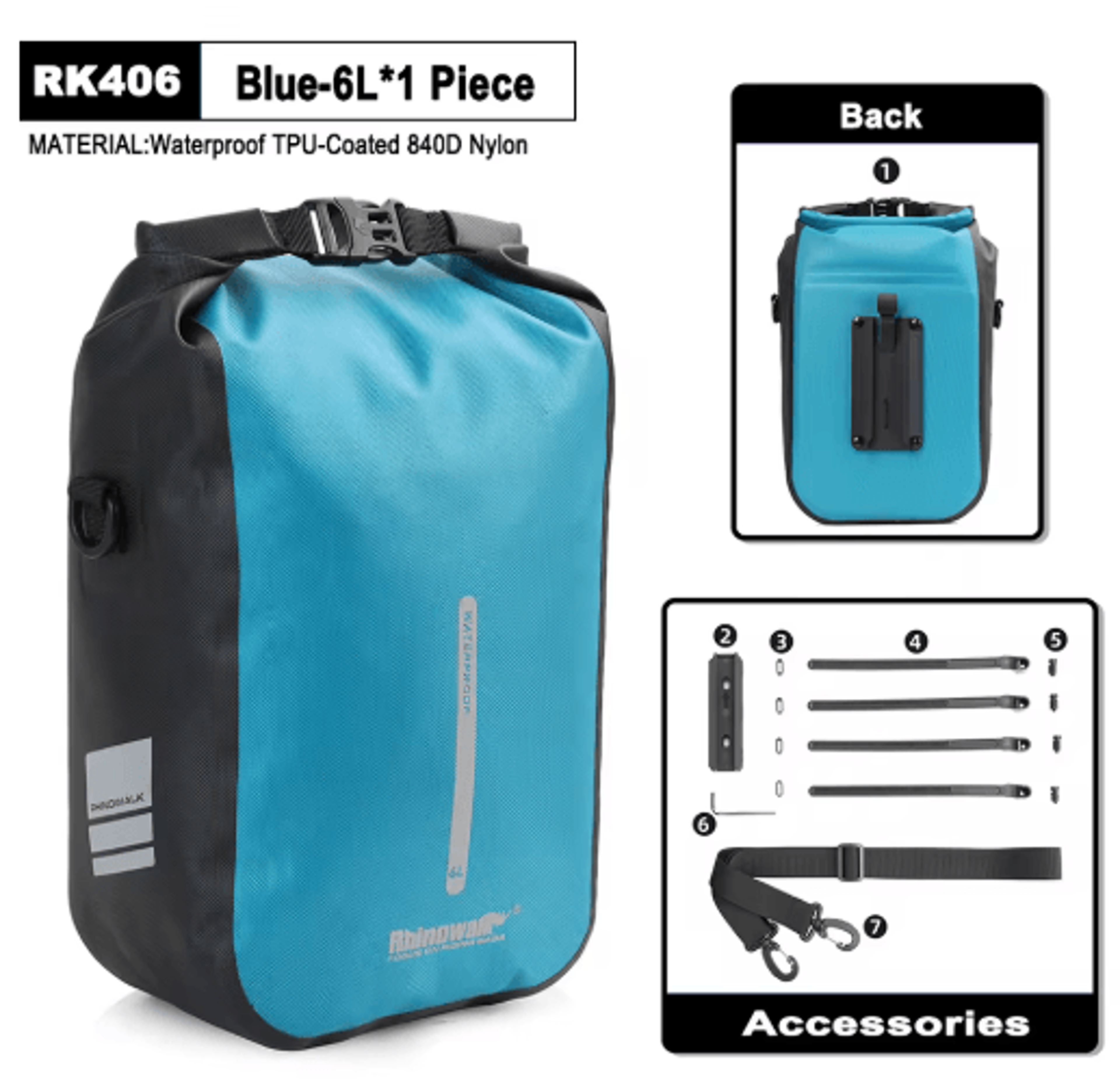 QuickRelease Bike Front Fork Bag  4L6L Cycling Storage  Shoulder Bag 4