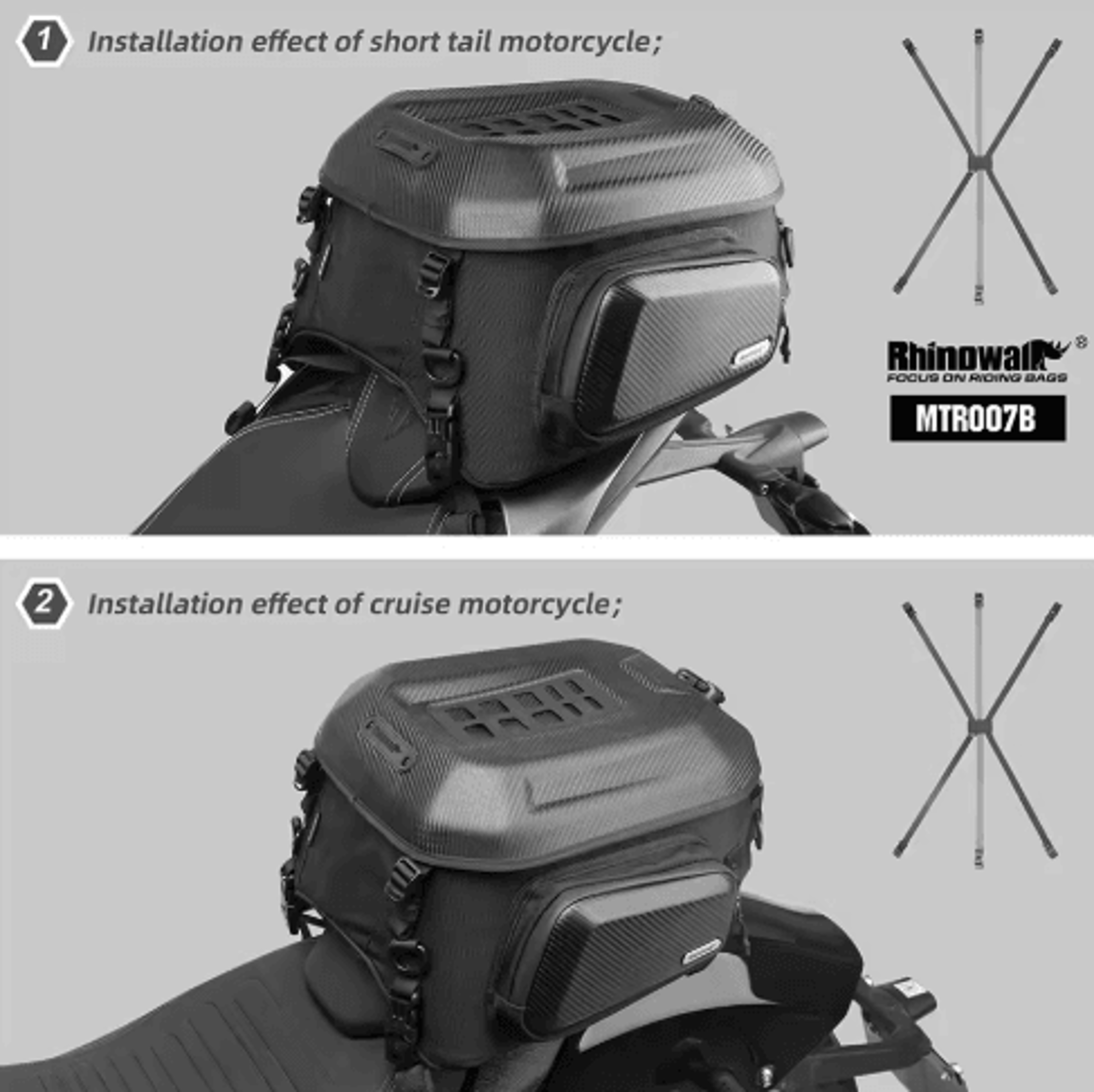 Motorcycle Tail Bag Mounting Strap  Replacement Luggage Strap For MT Series Bags 2