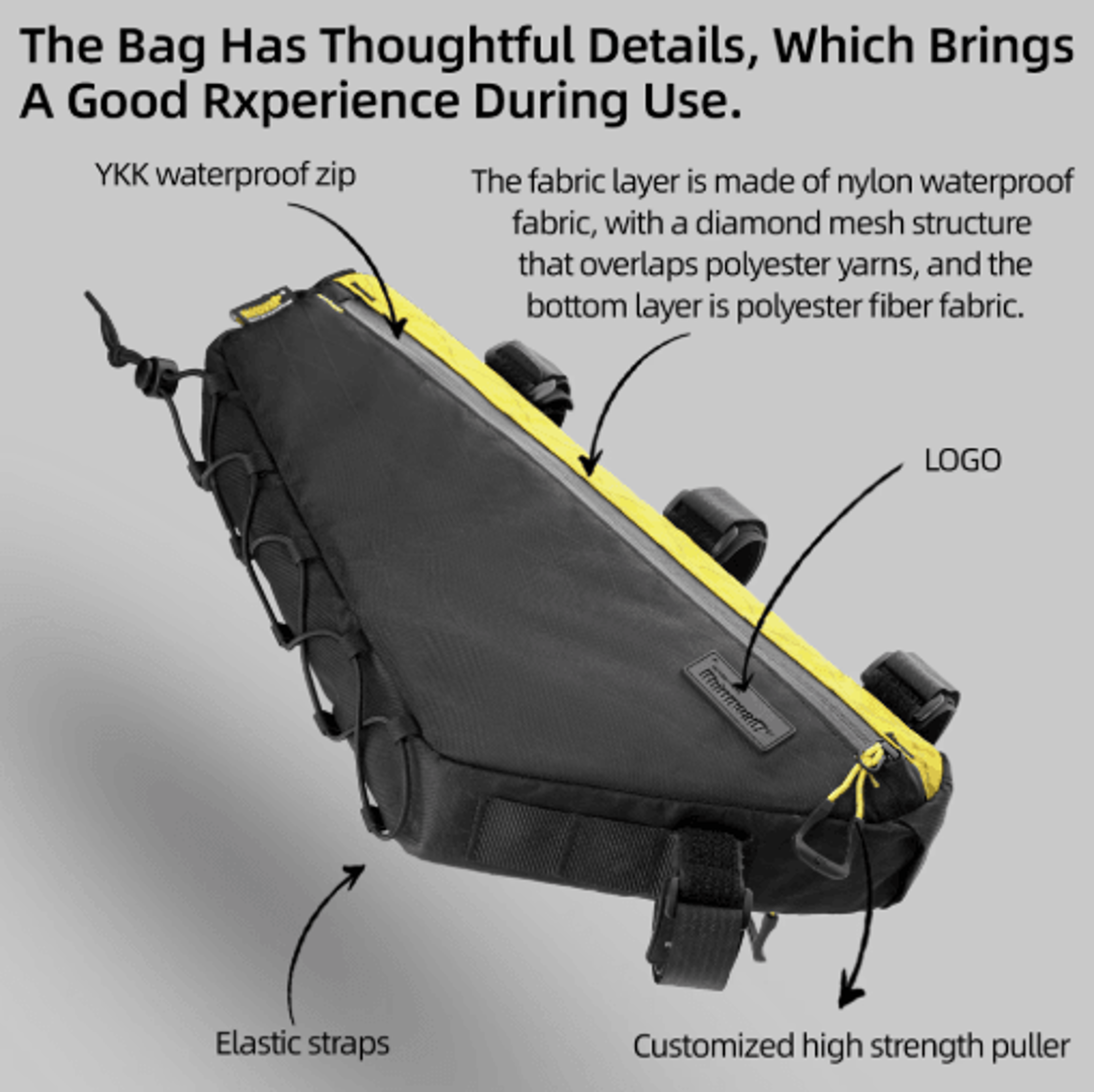 WaterResistant Bike Frame Bag  17L24L29L Triangle Cycling Storage 13