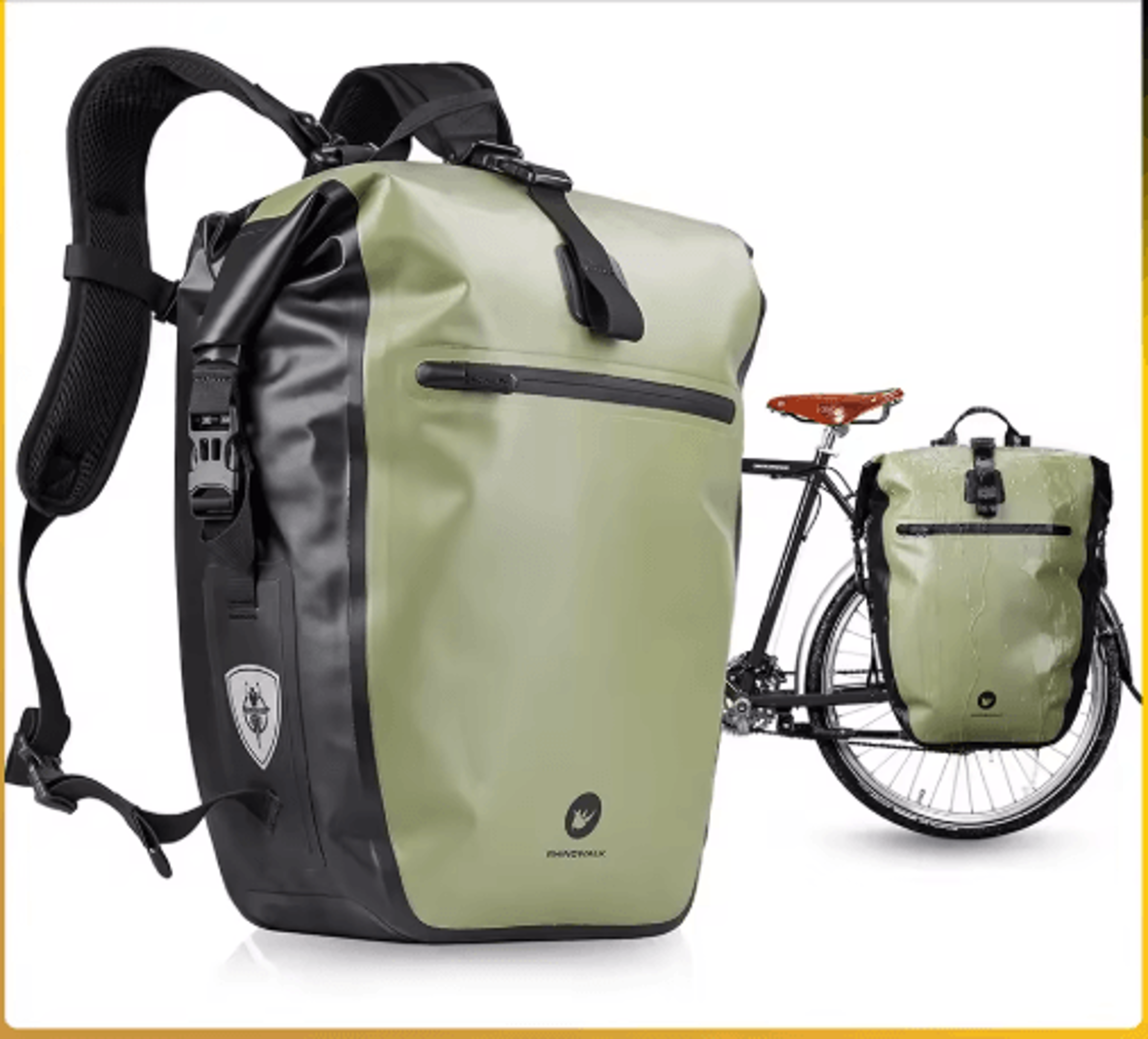 27l waterproof bicycle pannier bag – large capacity rear rack storage