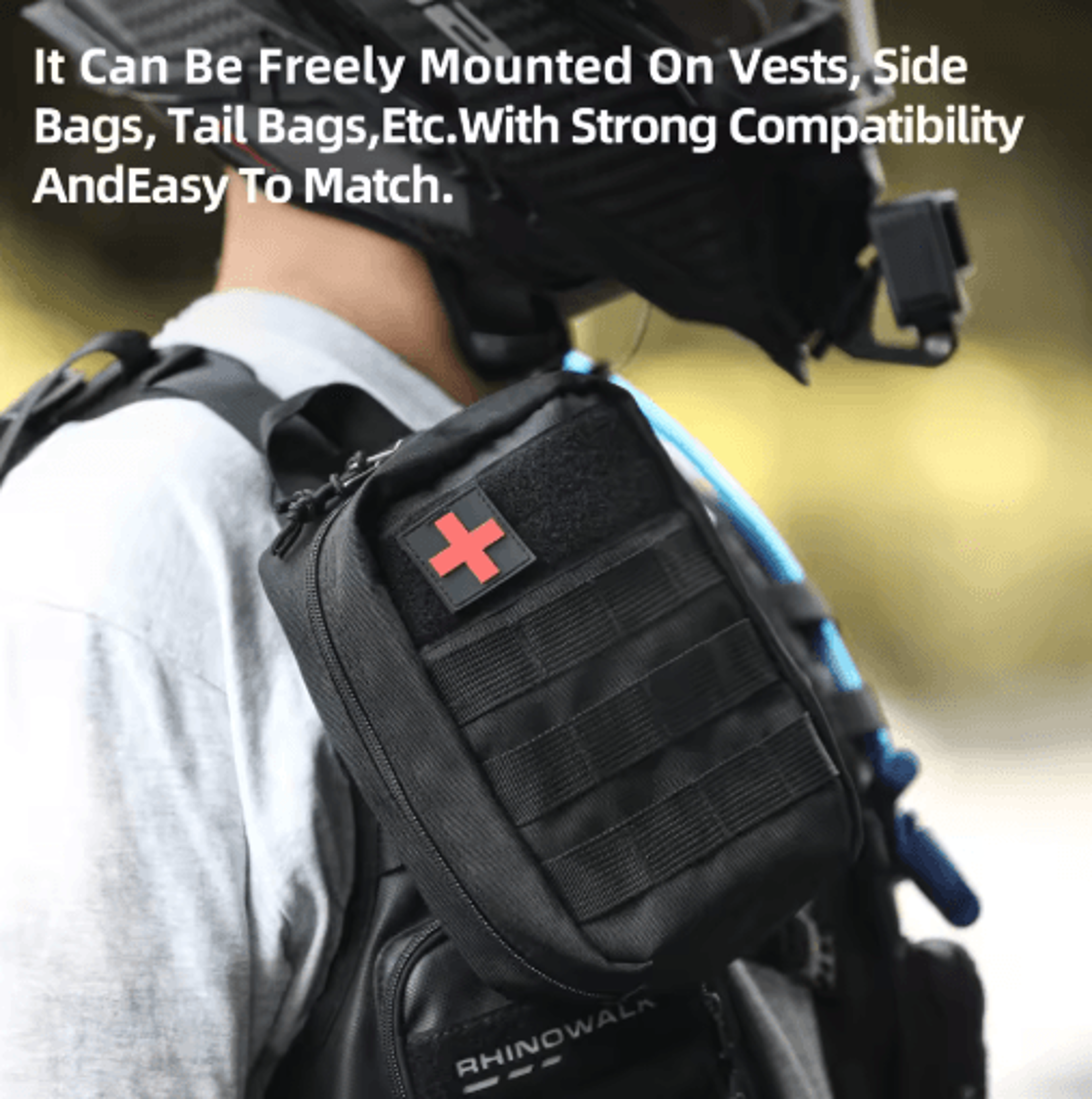 Motorcycle MOLLE Medical Pouch  Tactical First Aid  Utility Storage Bag 2
