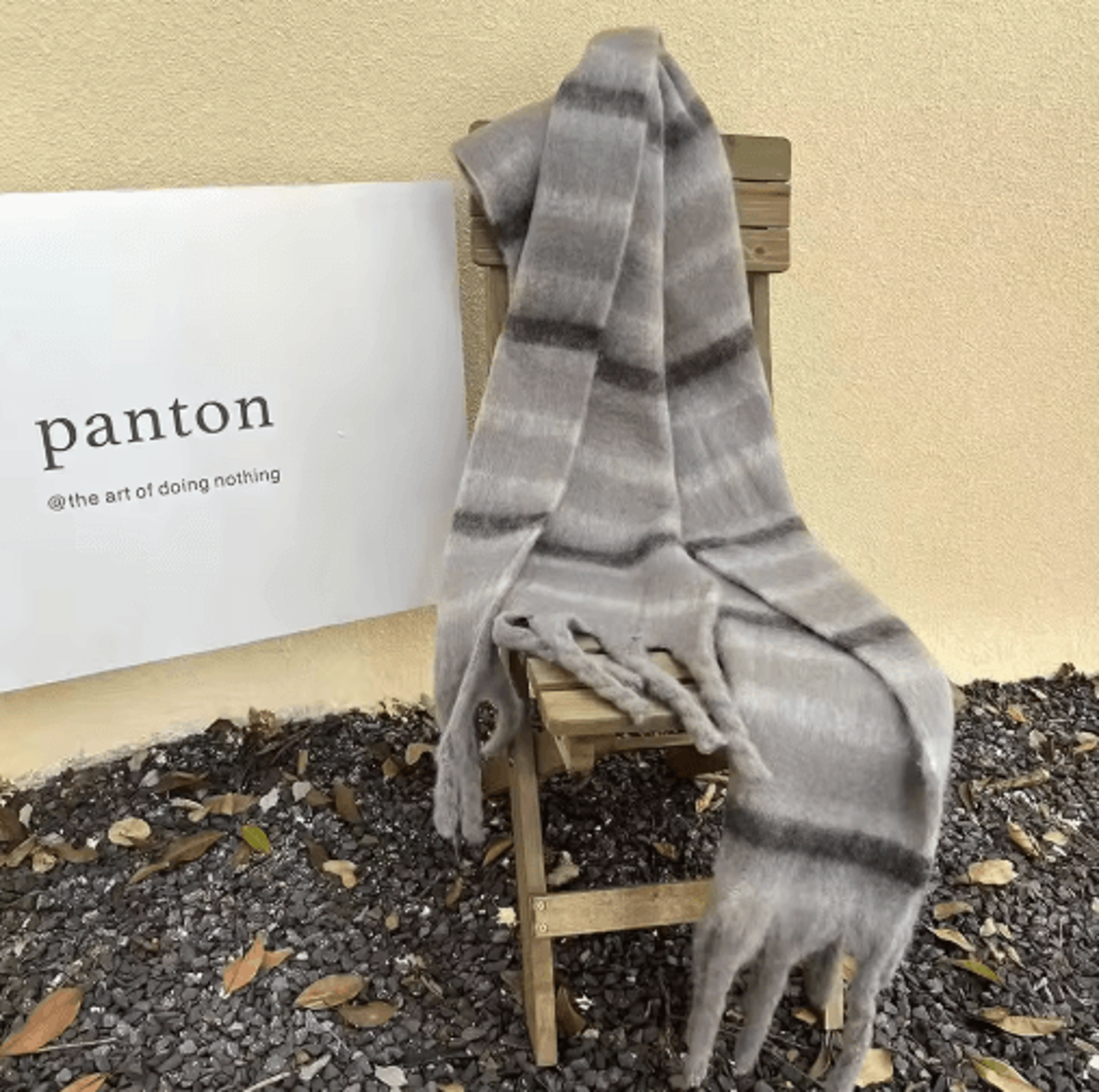 Korean Style Gradient Striped Scarf  Thick Warm Winter Shawl 6