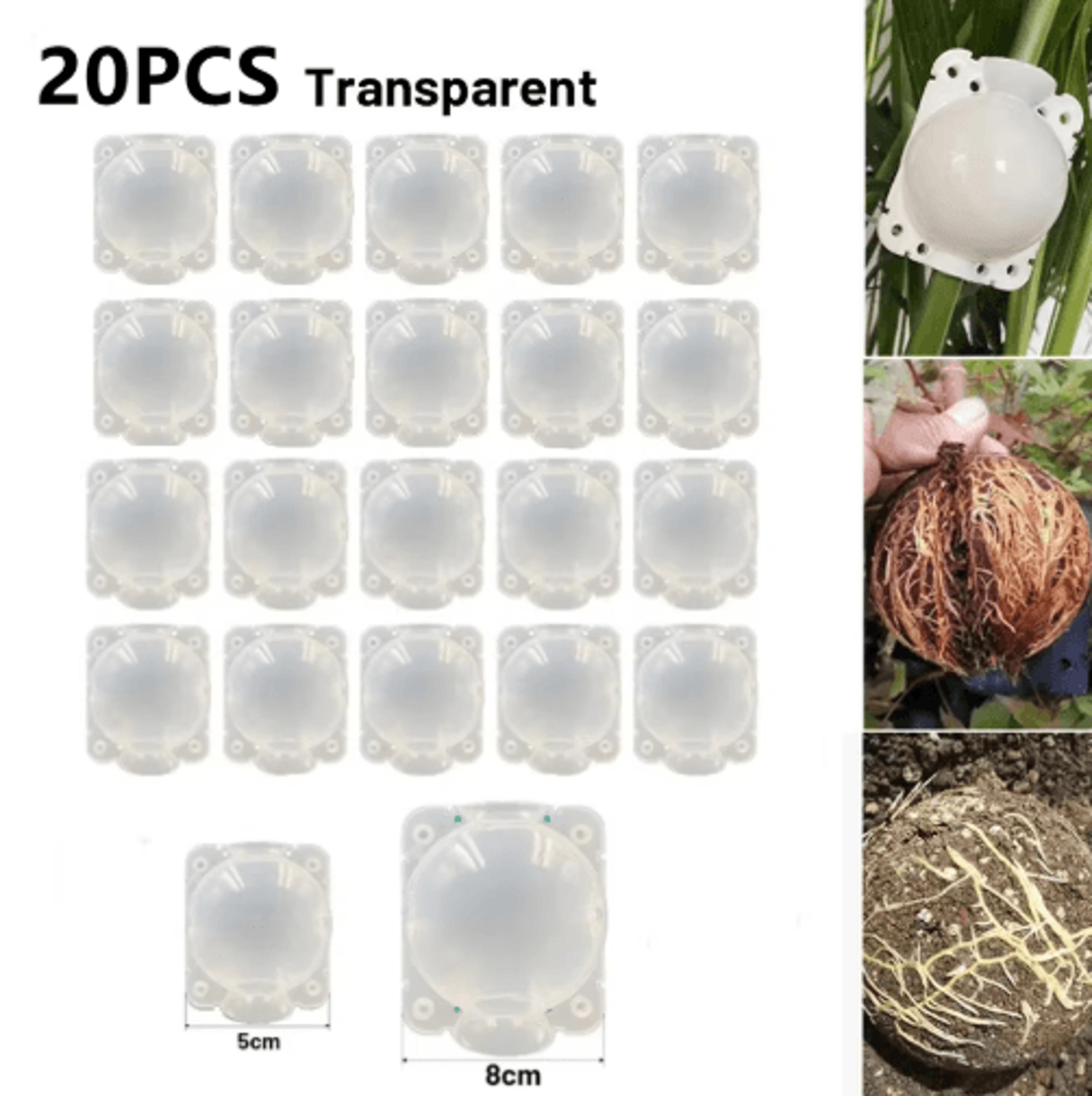 reusable plant rooting balls – 5cm/8cm air layering propagation boxes