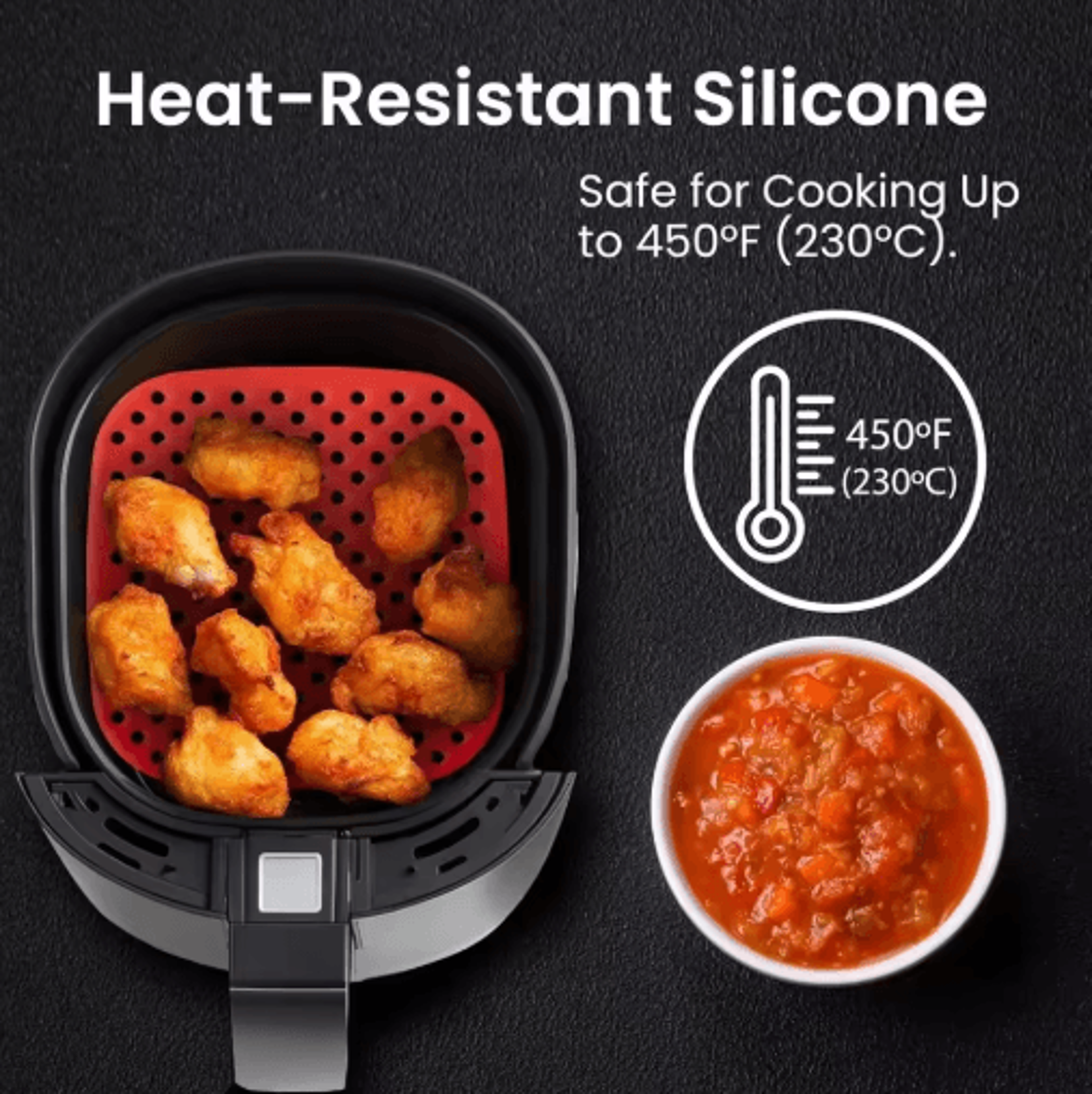 Reusable Air Fryer Liners  Nonstick DishwasherSafe Inserts For 5QT Air Fryers 5