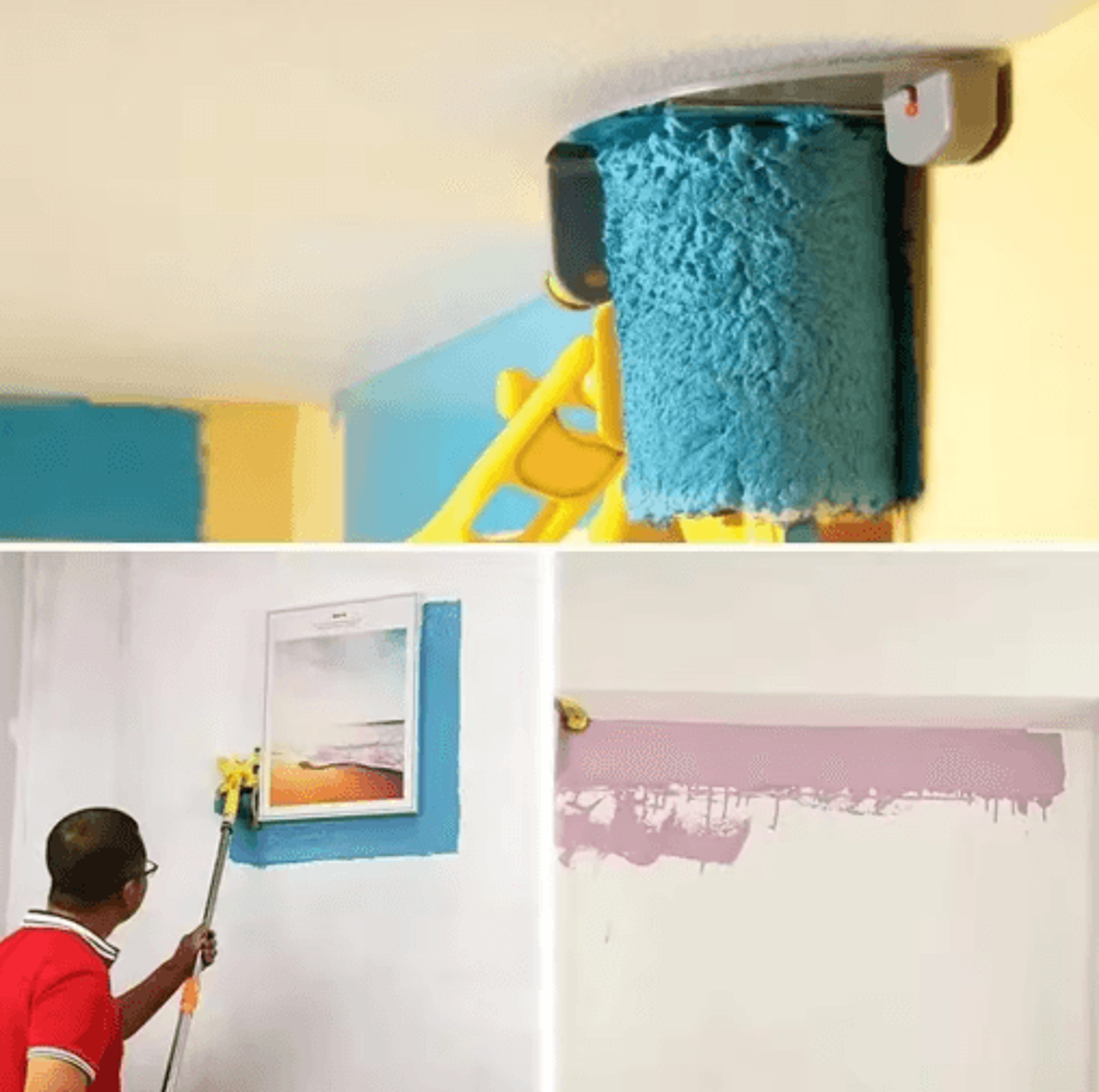 Professional Wall Paint Roller Set  CleanCut Edger Painting Tool 8