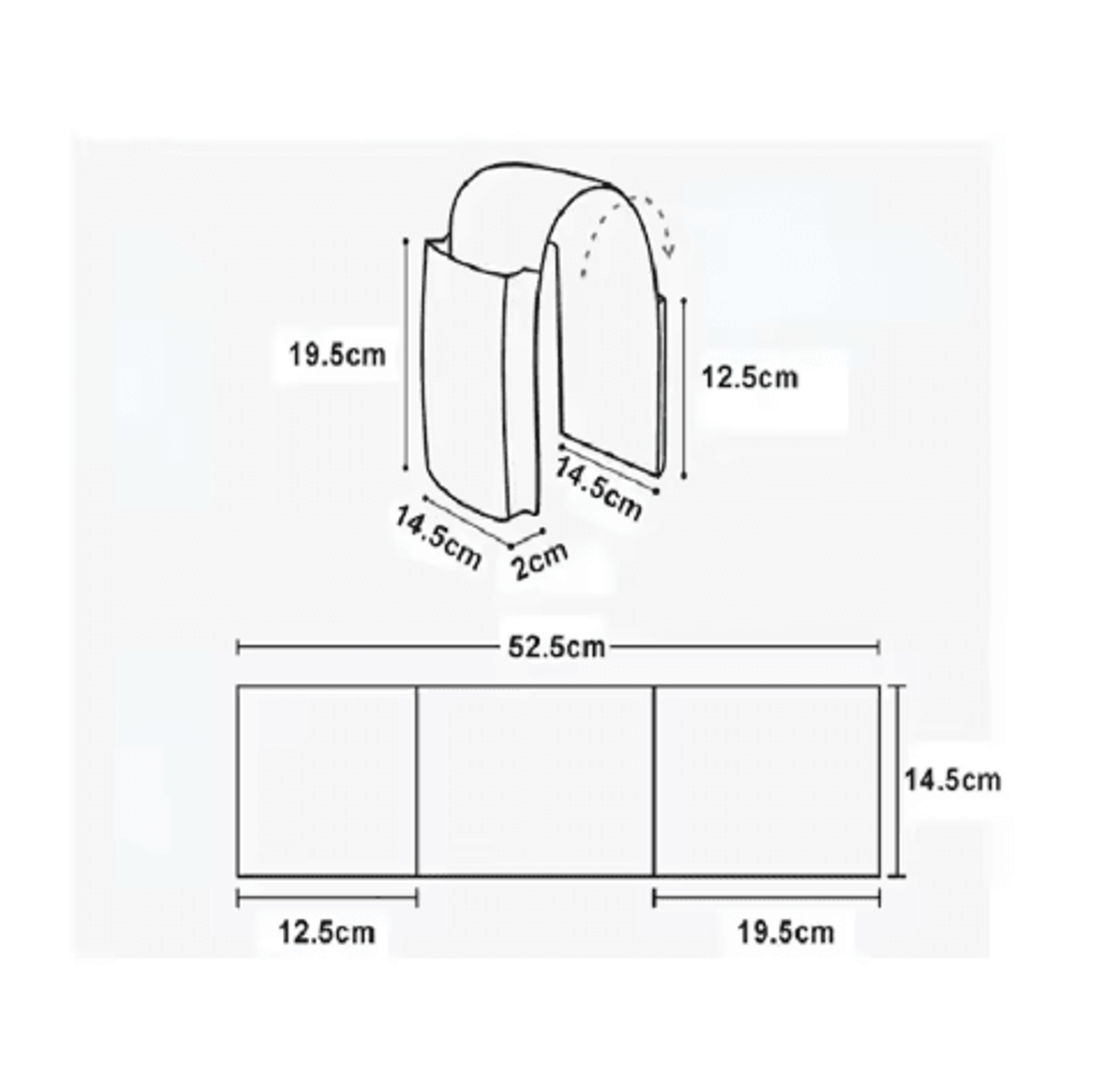 Cotton Linen Bedside Storage Bag  Hanging Bed  Sofa Organizer 5