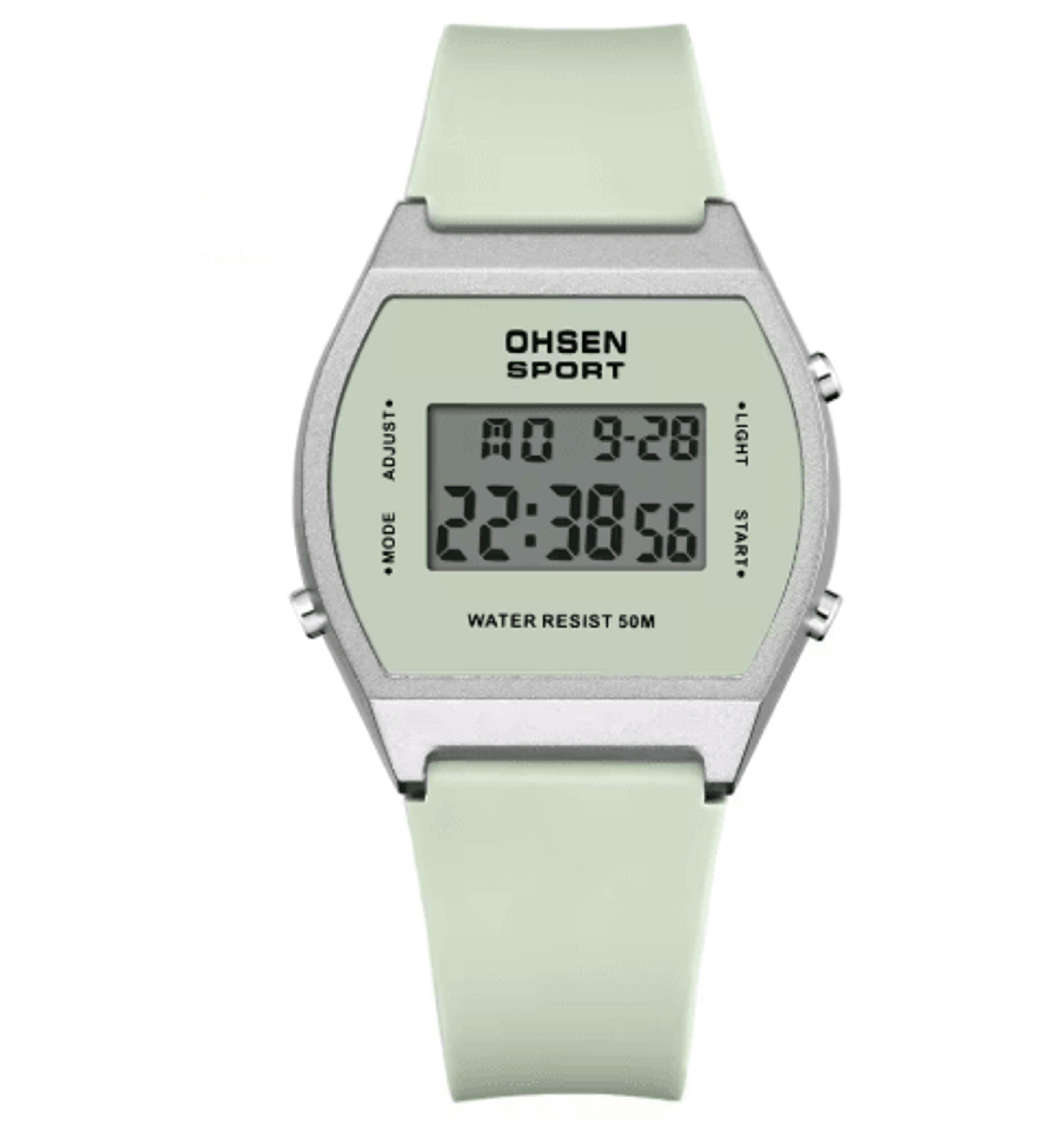 Womens White Digital Sports Watch  Waterproof Alarm Wristwatch 2
