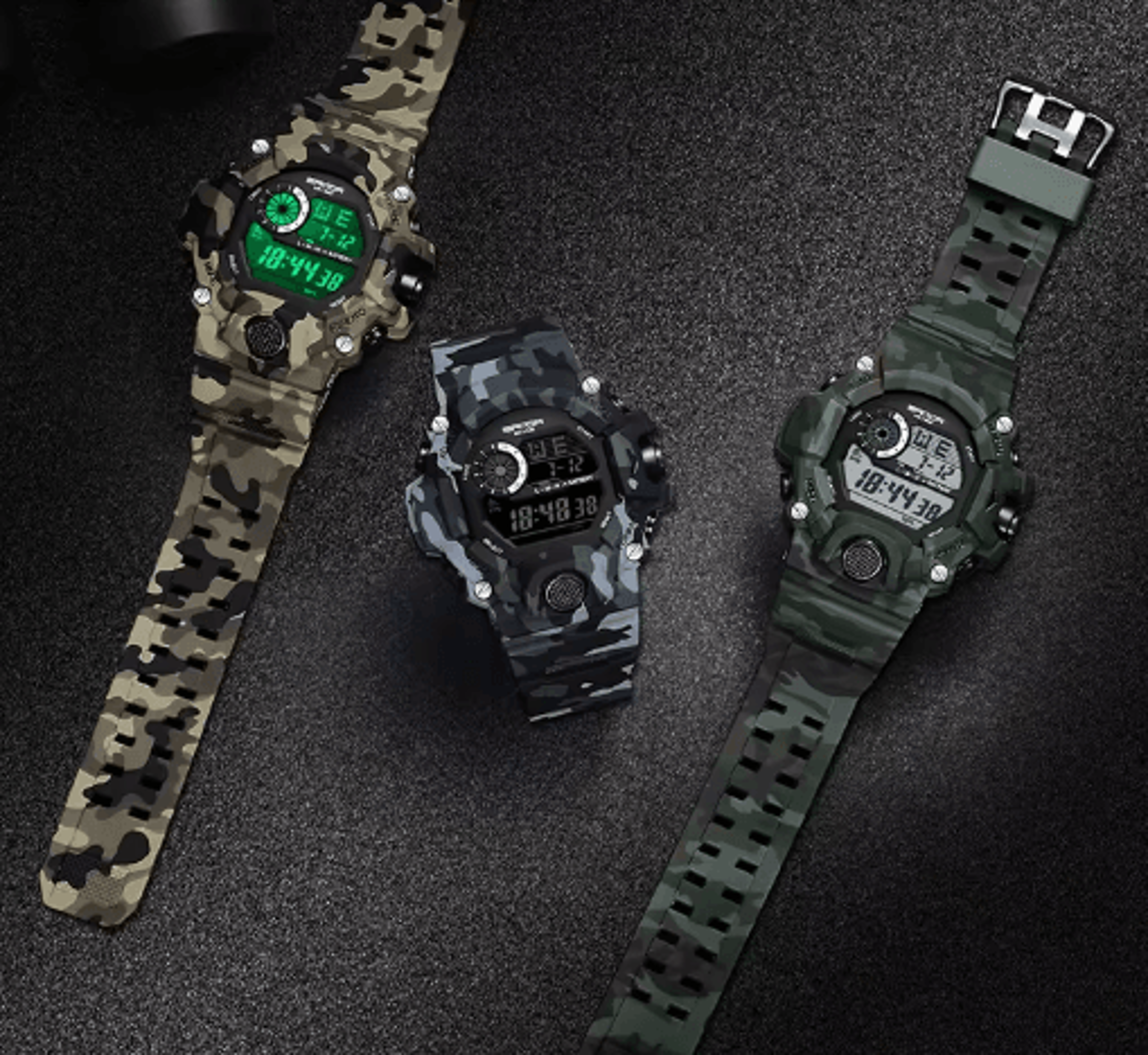 student digital sports watch – 50m waterproof military-style wristwatch