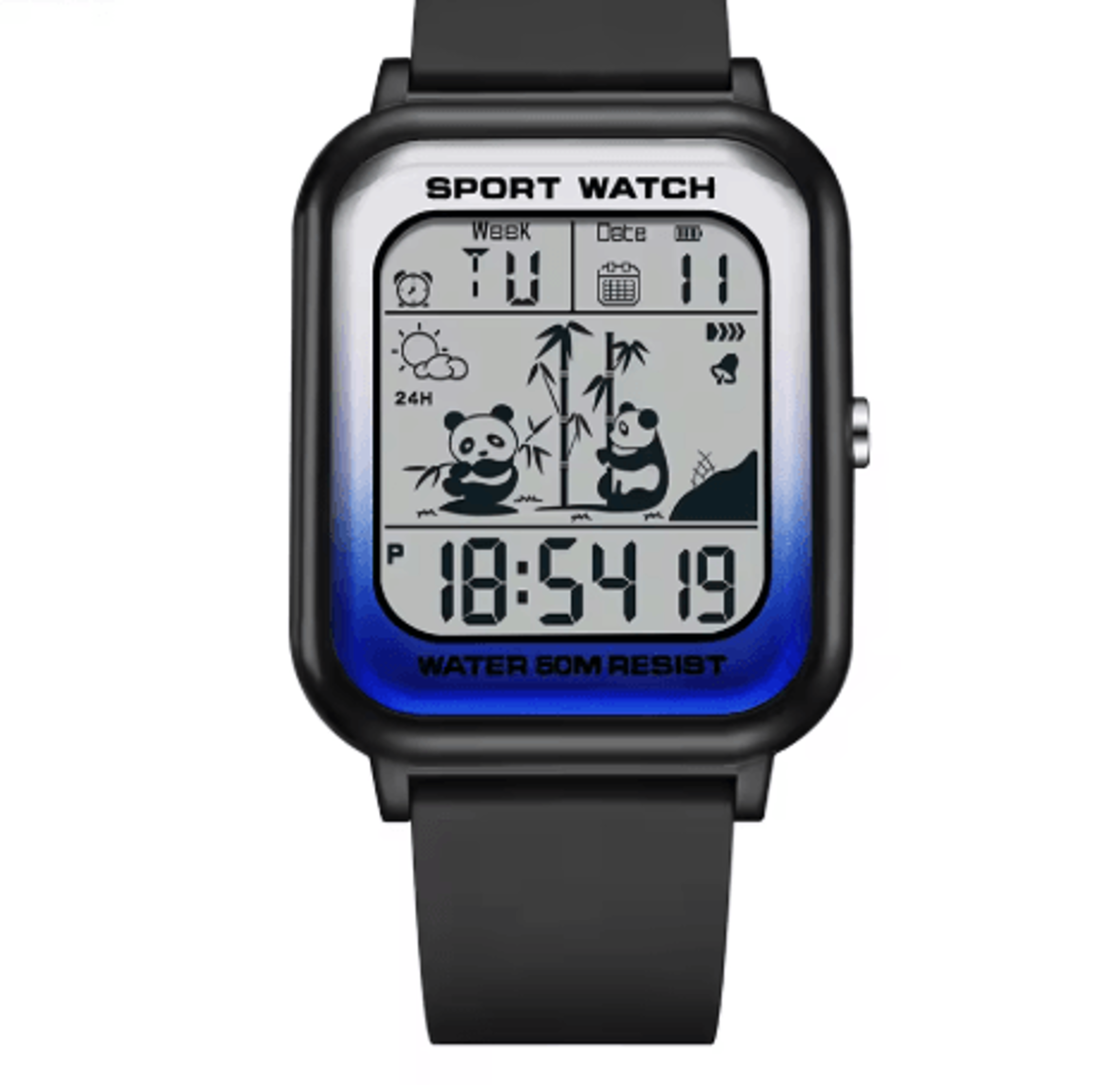 Rectangular Digital Sports Watch  Fashion Electronic Wristwatch 3