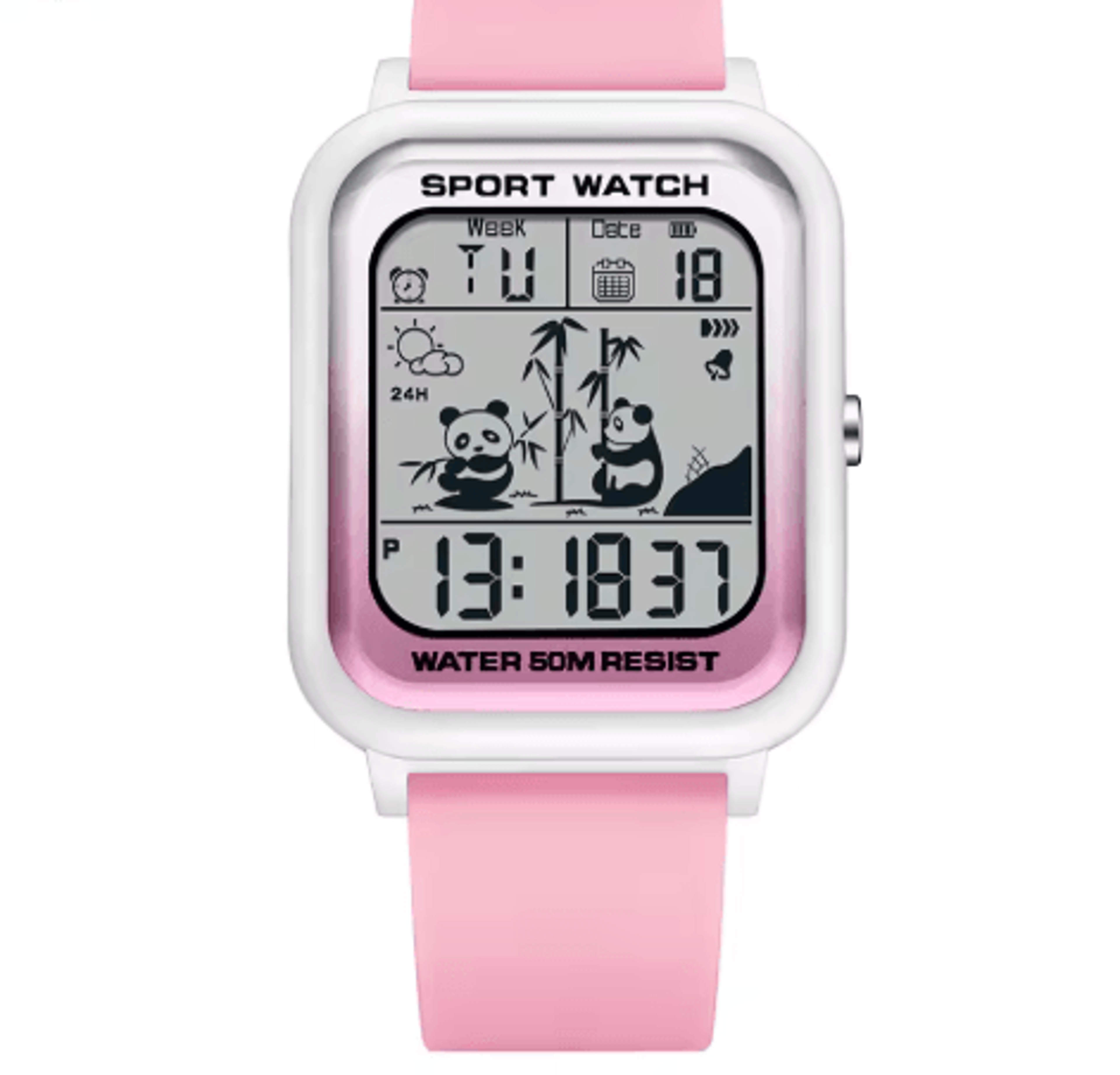 Rectangular Digital Sports Watch  Fashion Electronic Wristwatch 7
