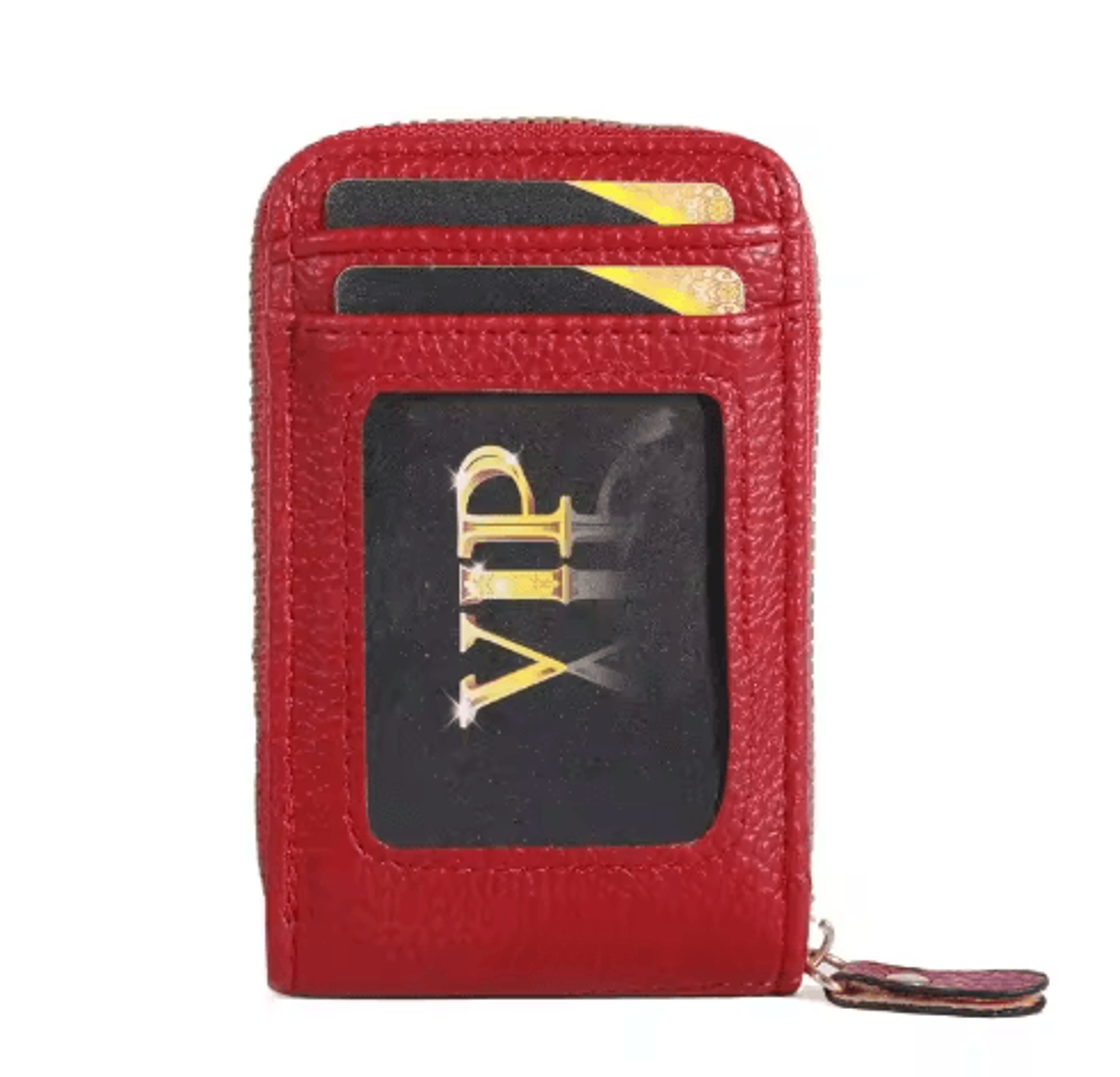 Vintage Genuine Leather Mens Wallet  RFID Blocking Zipper Card Holder 6