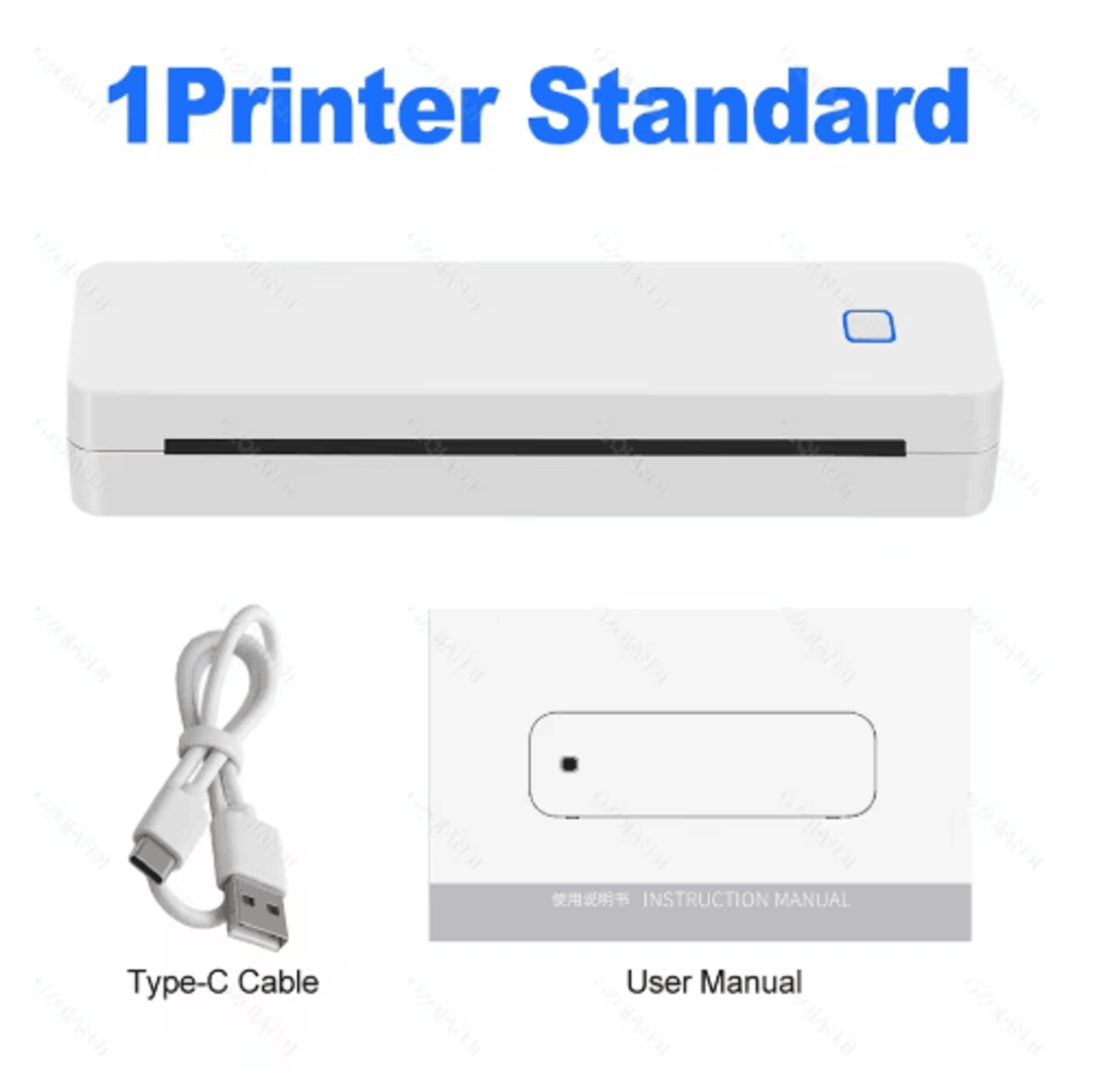 Portable Bluetooth A4 Thermal Printer  Rechargeable Inkless Travel Printer 3