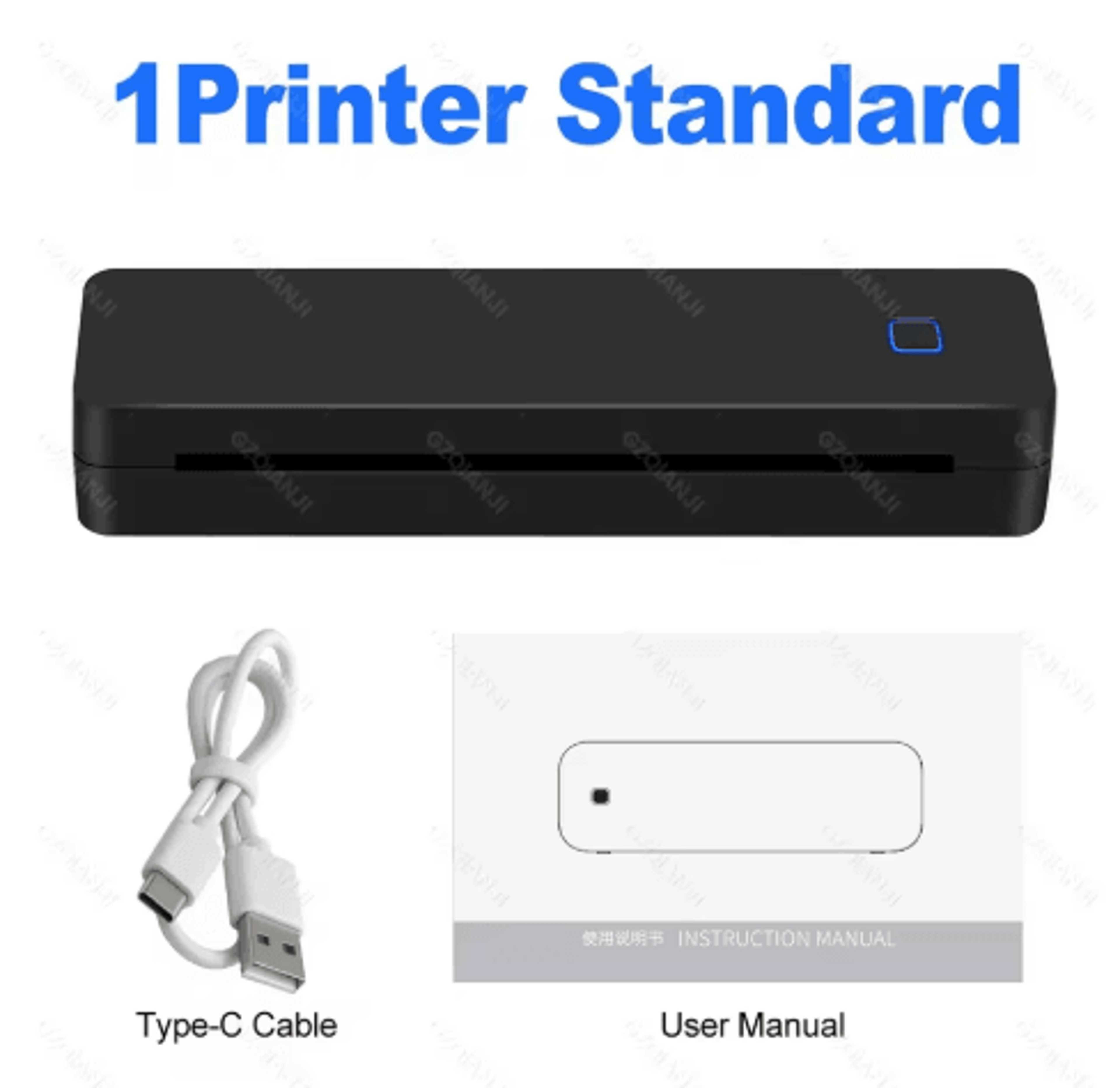 Portable Bluetooth A4 Thermal Printer  Rechargeable Inkless Travel Printer 6