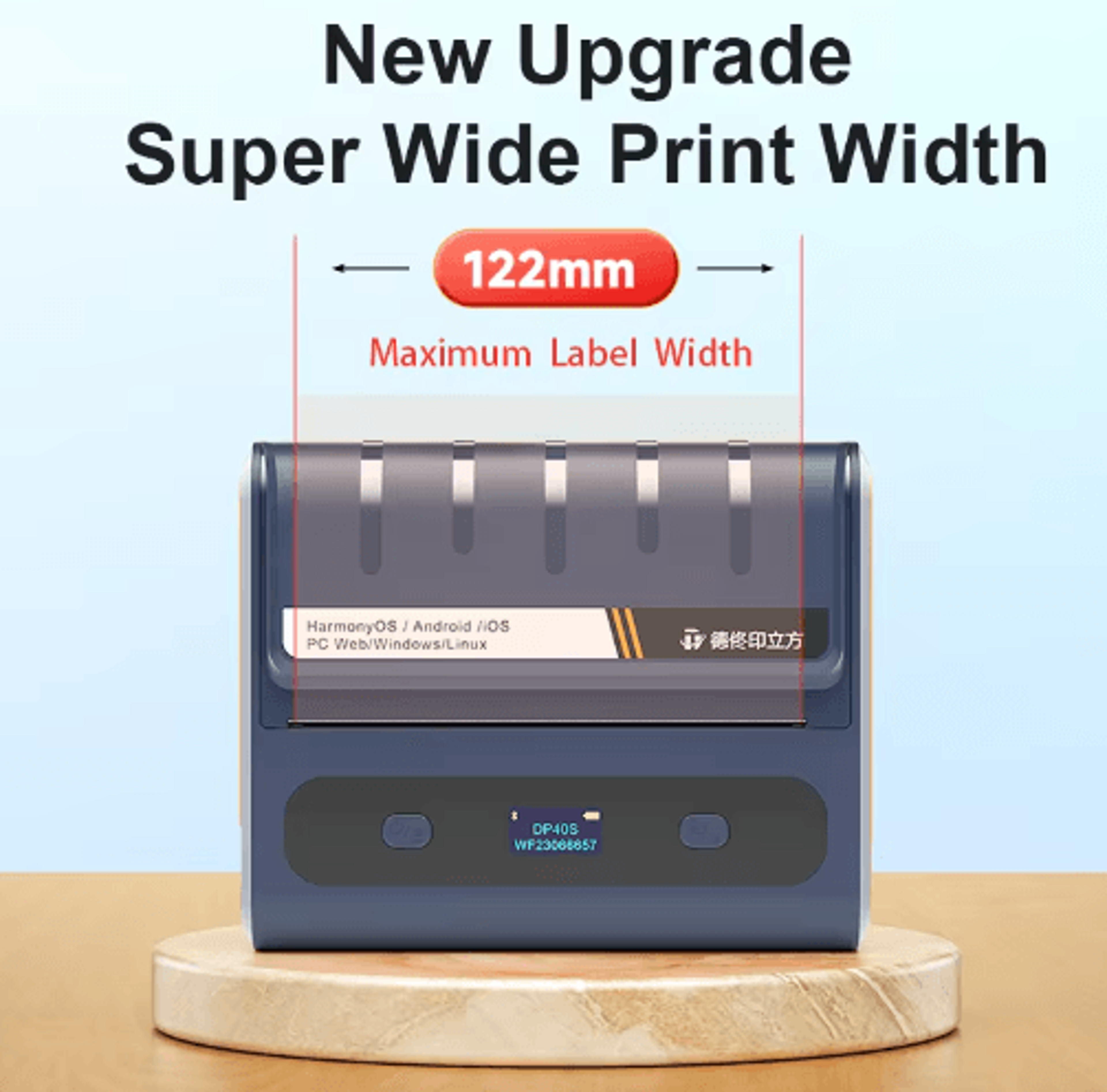DP40S Wireless Portable Label Printer  4Inch Inkless Barcode Printer 11