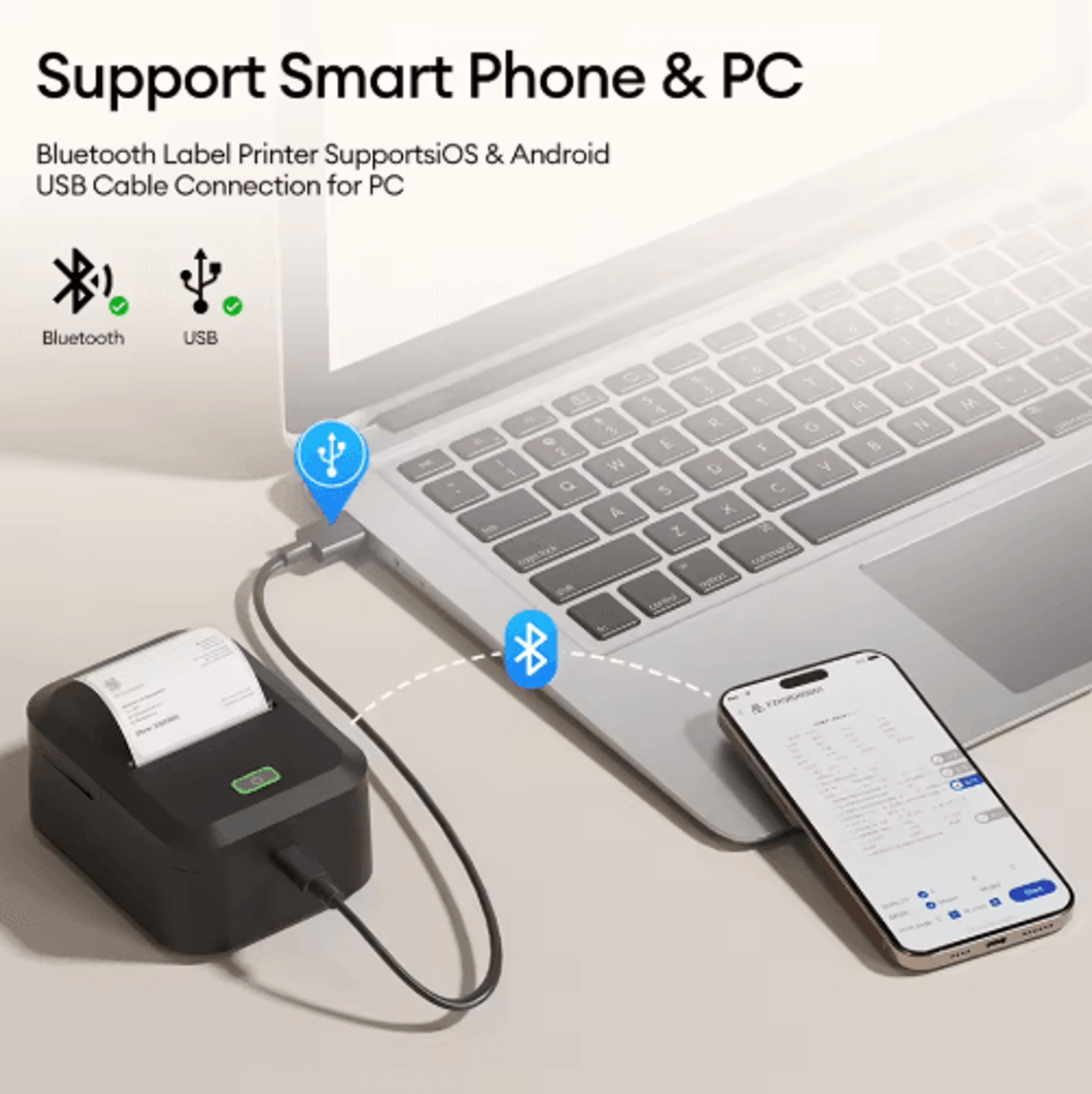 Mini Bluetooth Thermal Label Printer  Portable Inkless Sticker Printing Machine 8
