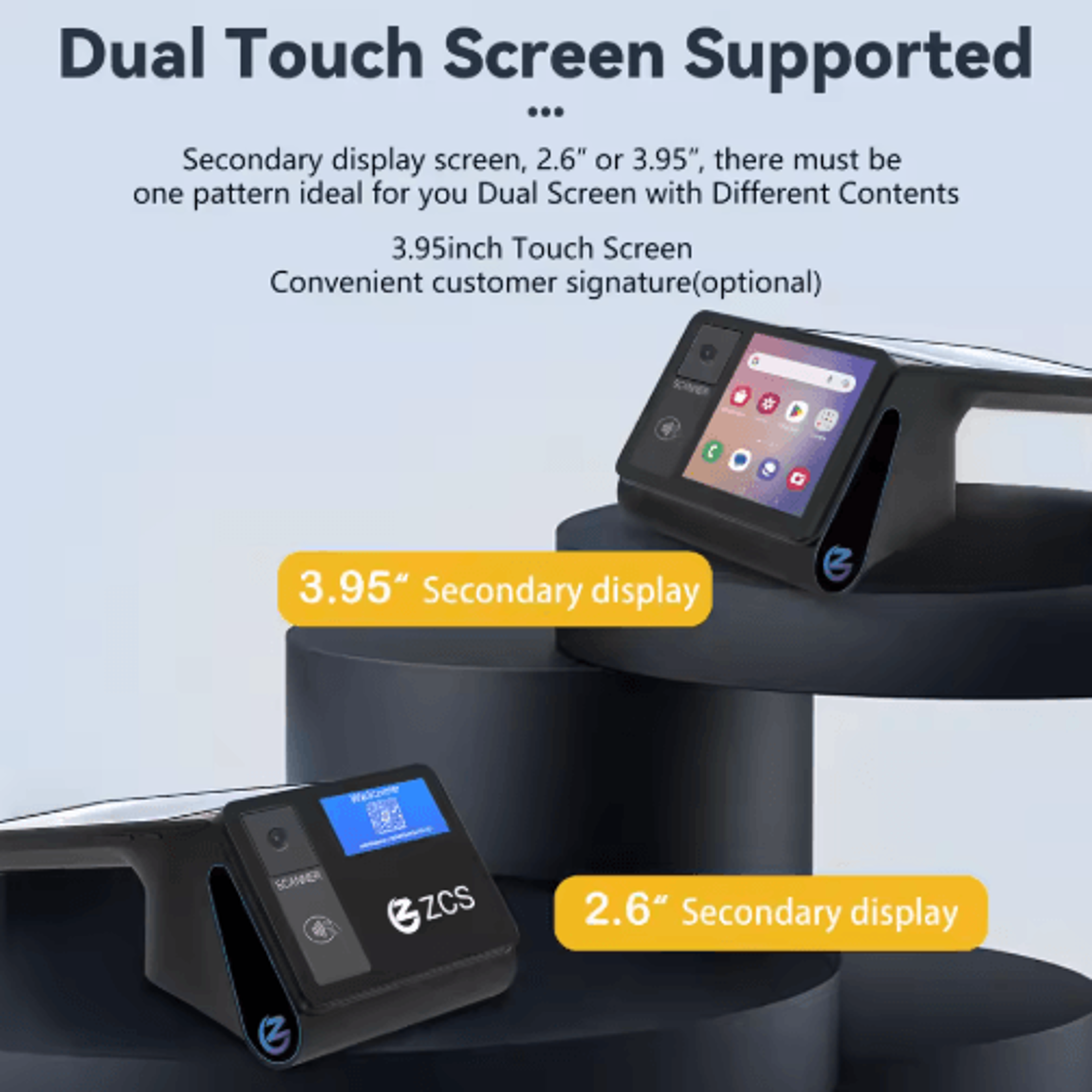 Android 14 DualScreen POS Cash Register  Touchscreen Terminal With NFC  Thermal Printer 10