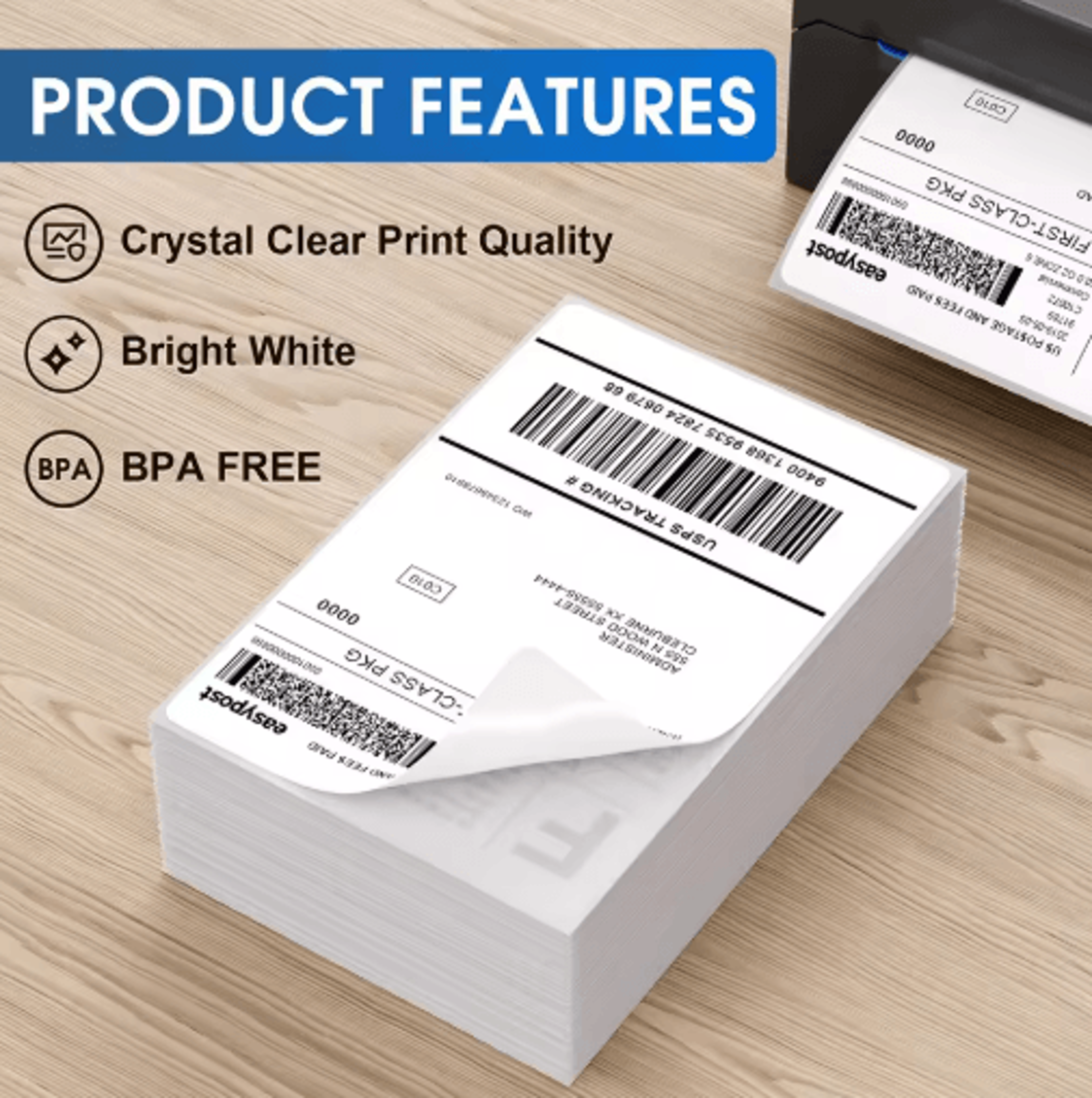 4x6 Thermal Shipping Labels  SelfAdhesive Barcode Printer Stickers 8