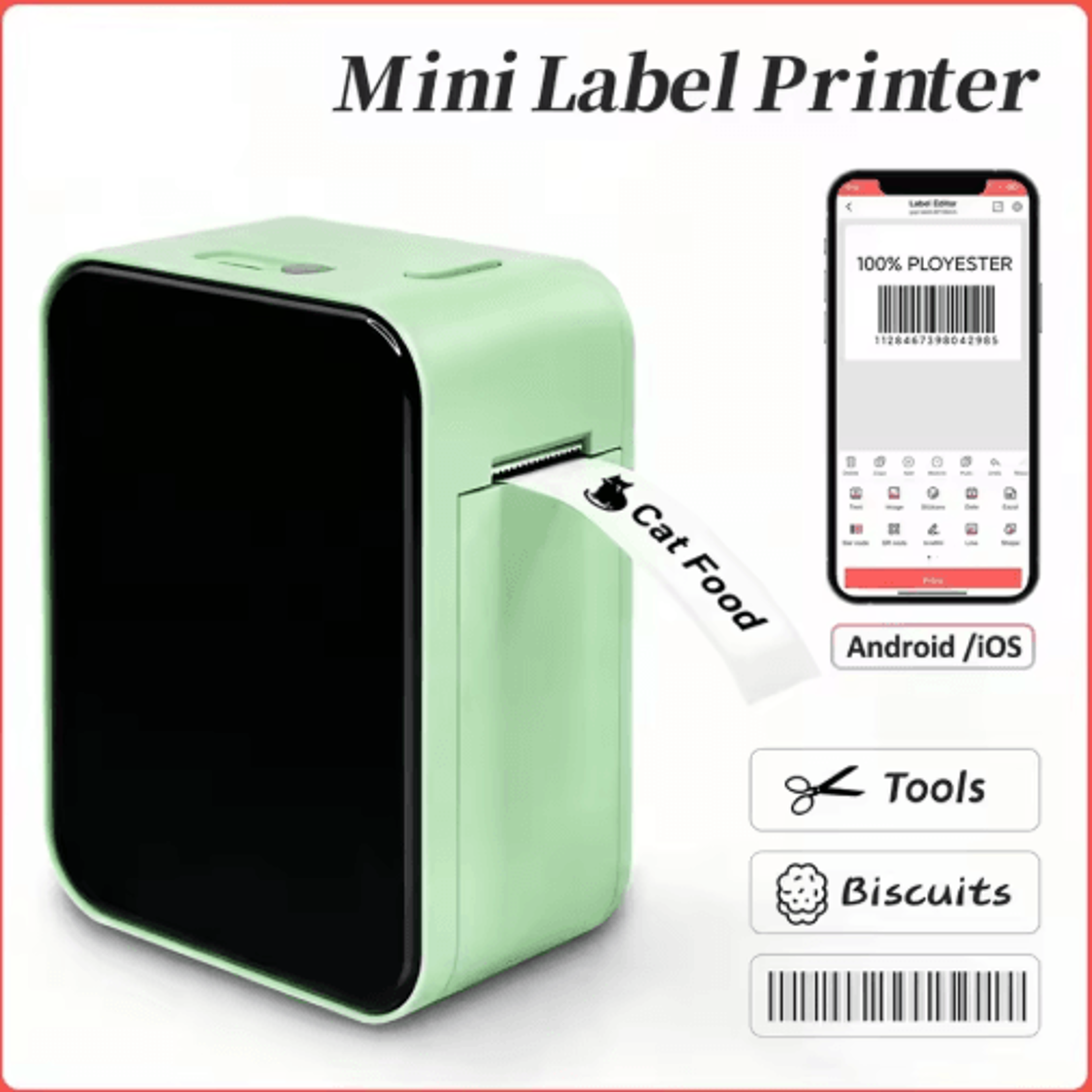 P15 Mini Bluetooth Label Printer  Portable Inkless Sticker Maker 4