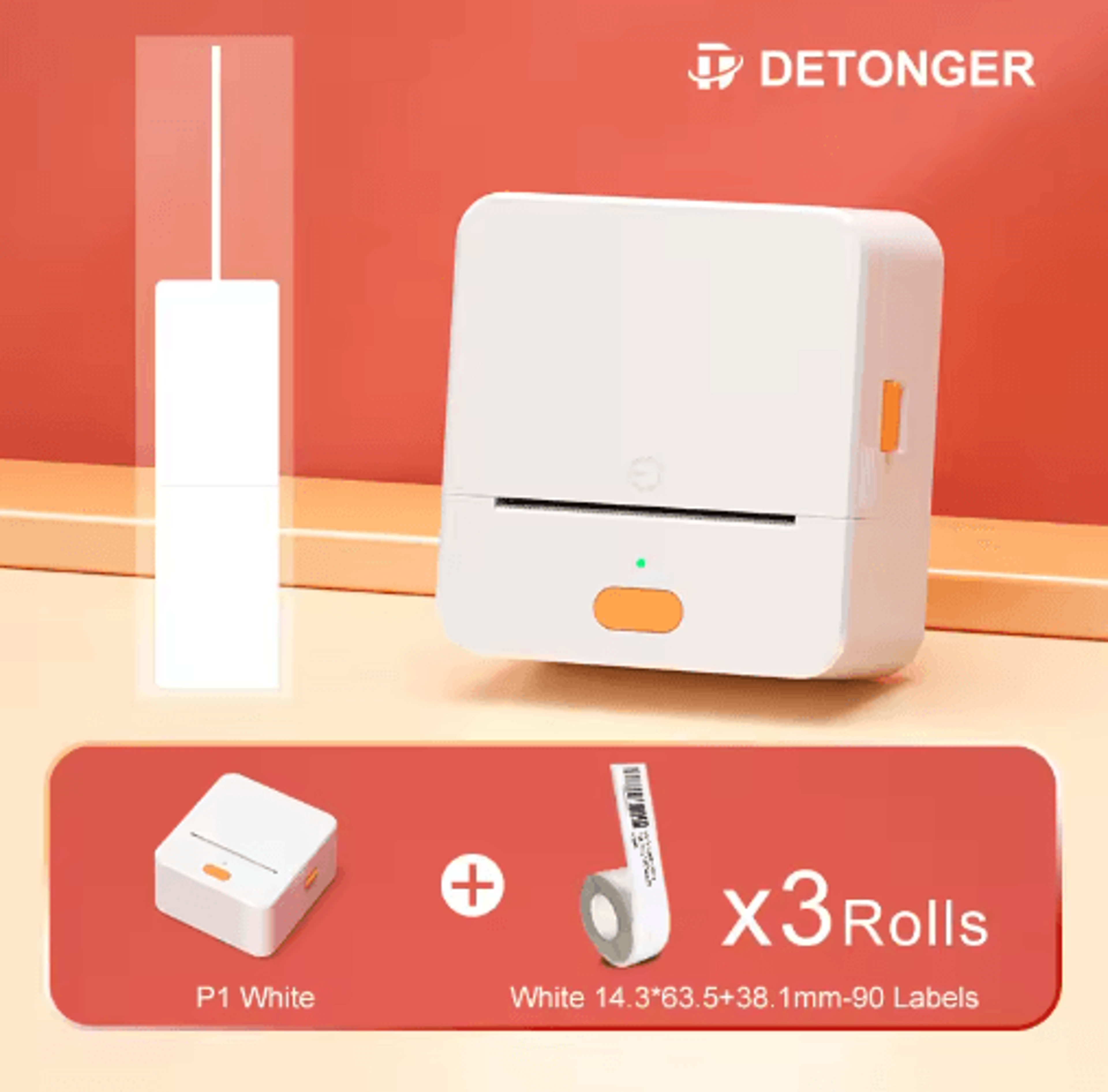 DETONGER P1 SelfAdhesive Jewelry Labels  Mini Thermal Printer Stickers 1